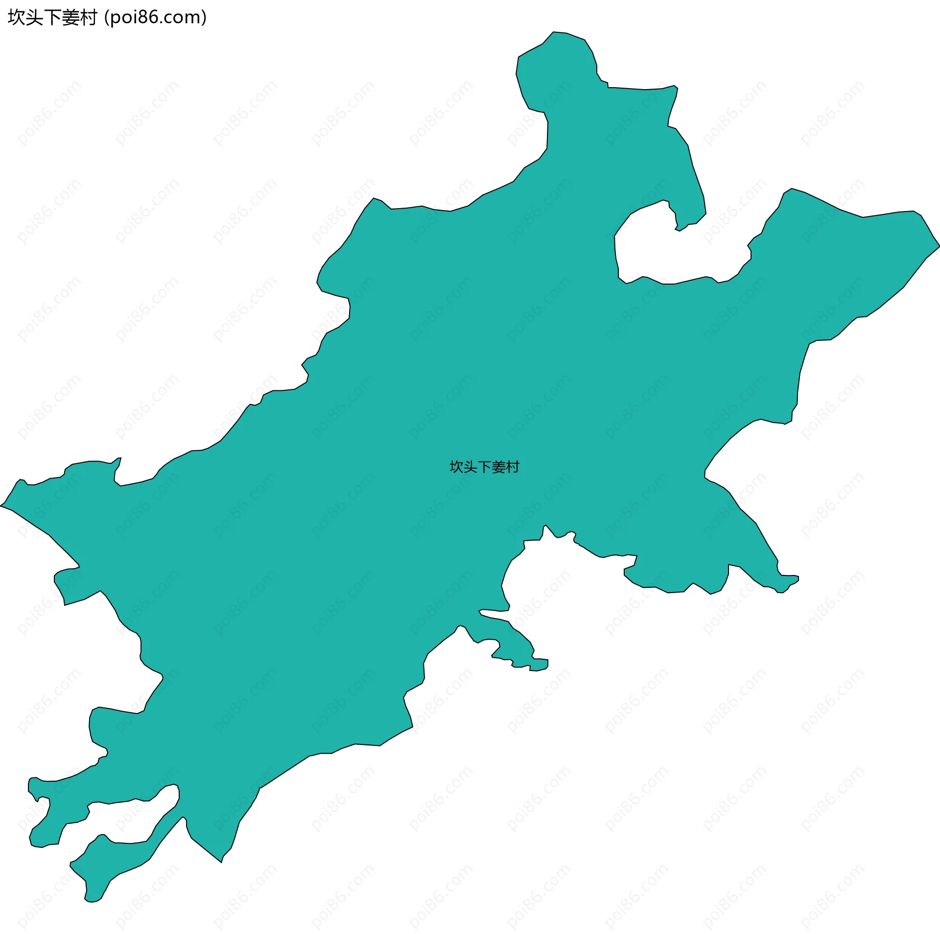 坎头下姜村边界地图