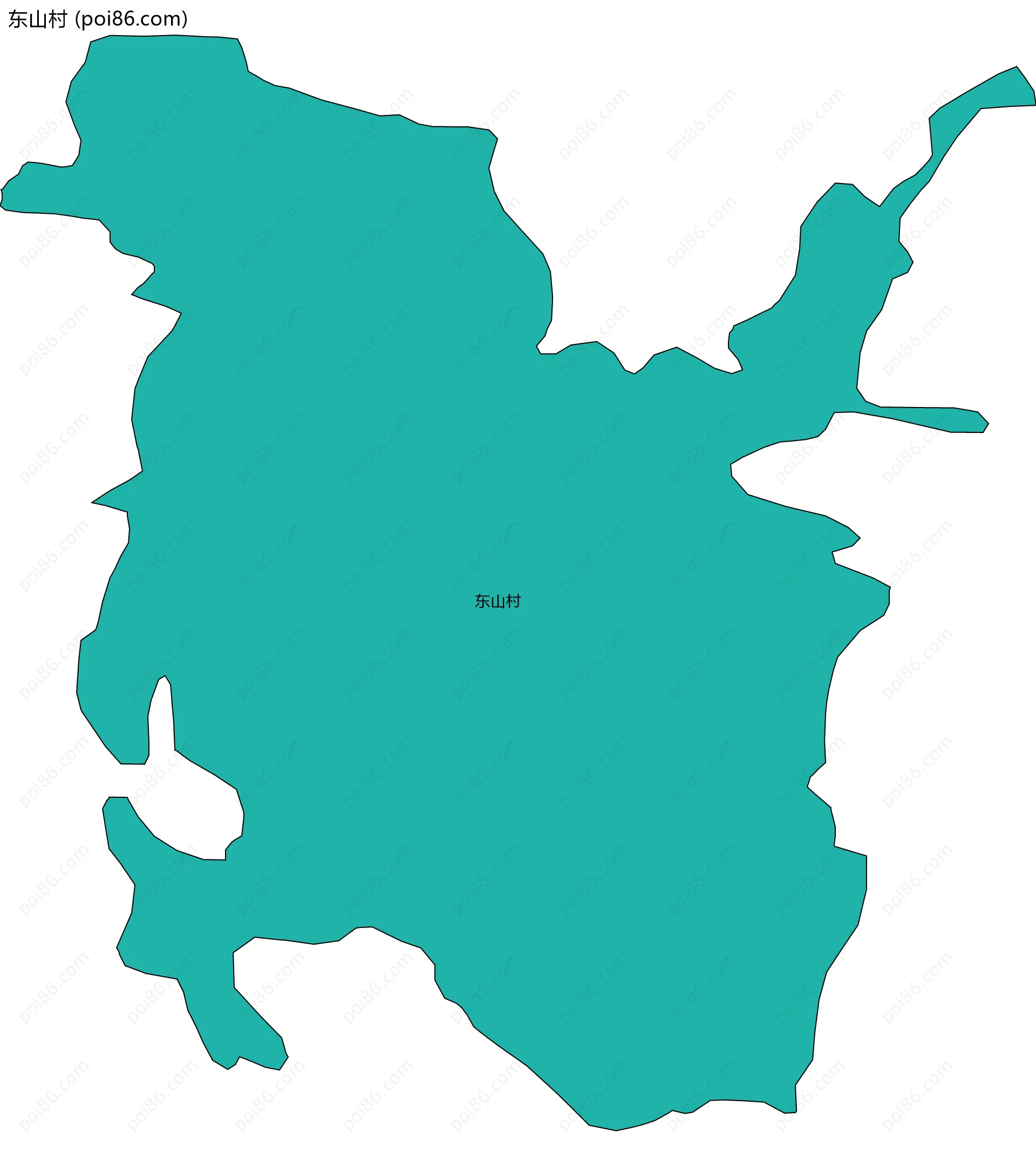 东山村边界地图