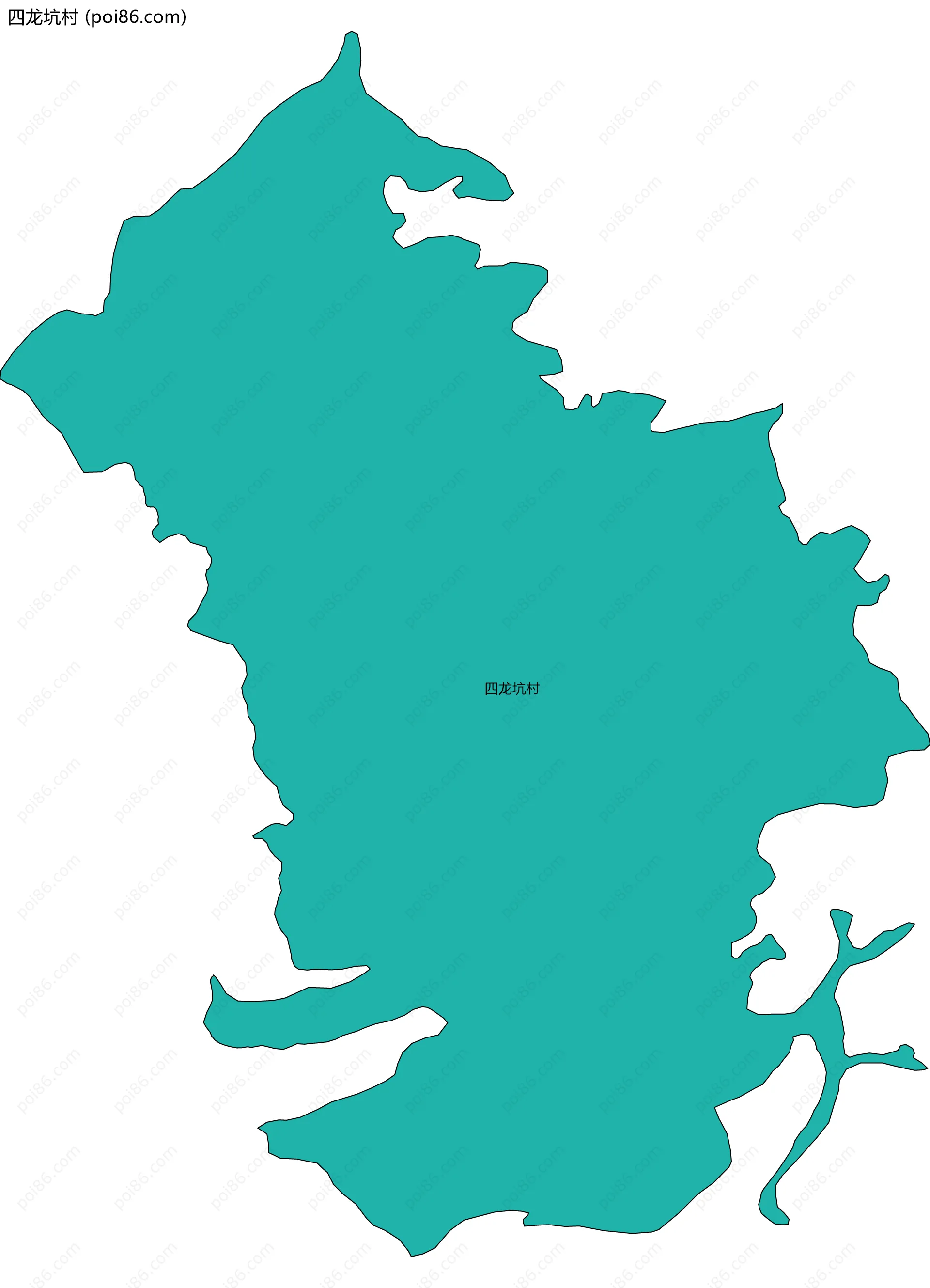 四龙坑村边界地图