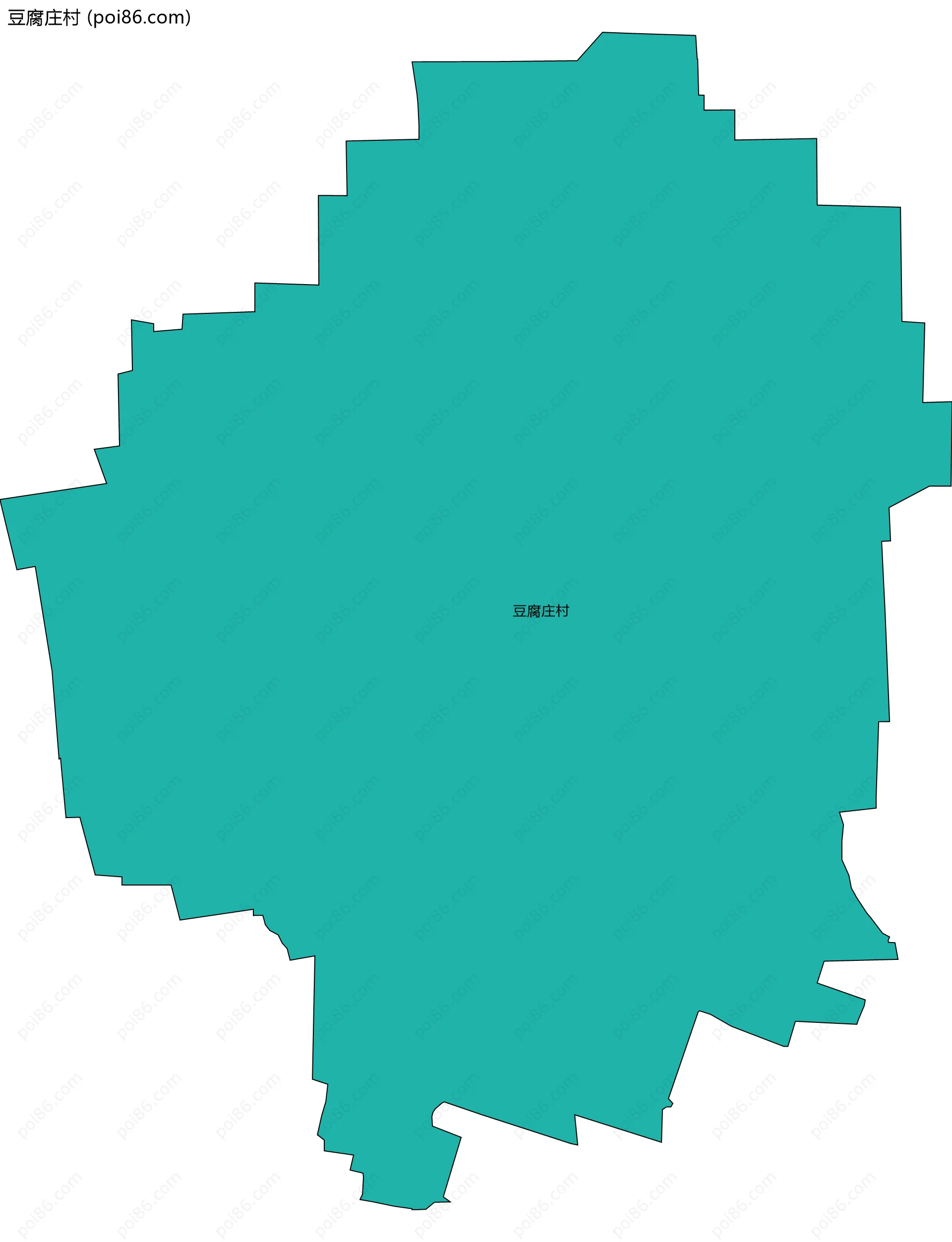 豆腐庄村边界地图