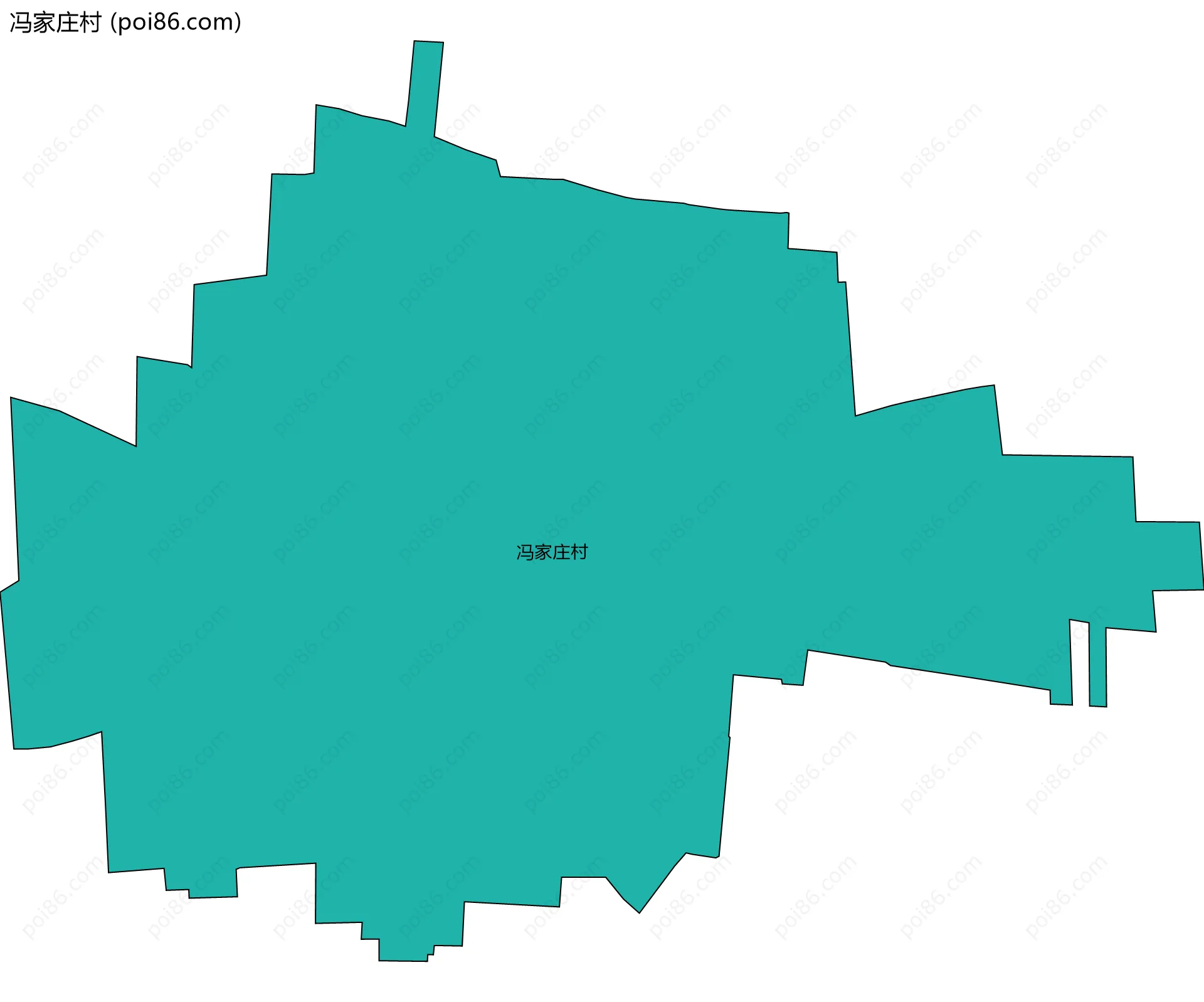 冯家庄村边界地图