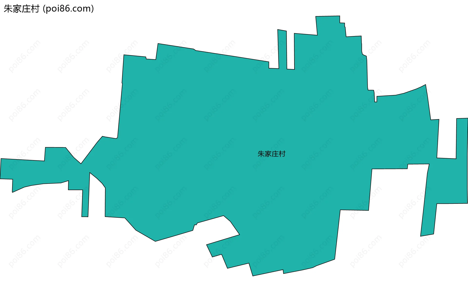 朱家庄村边界地图