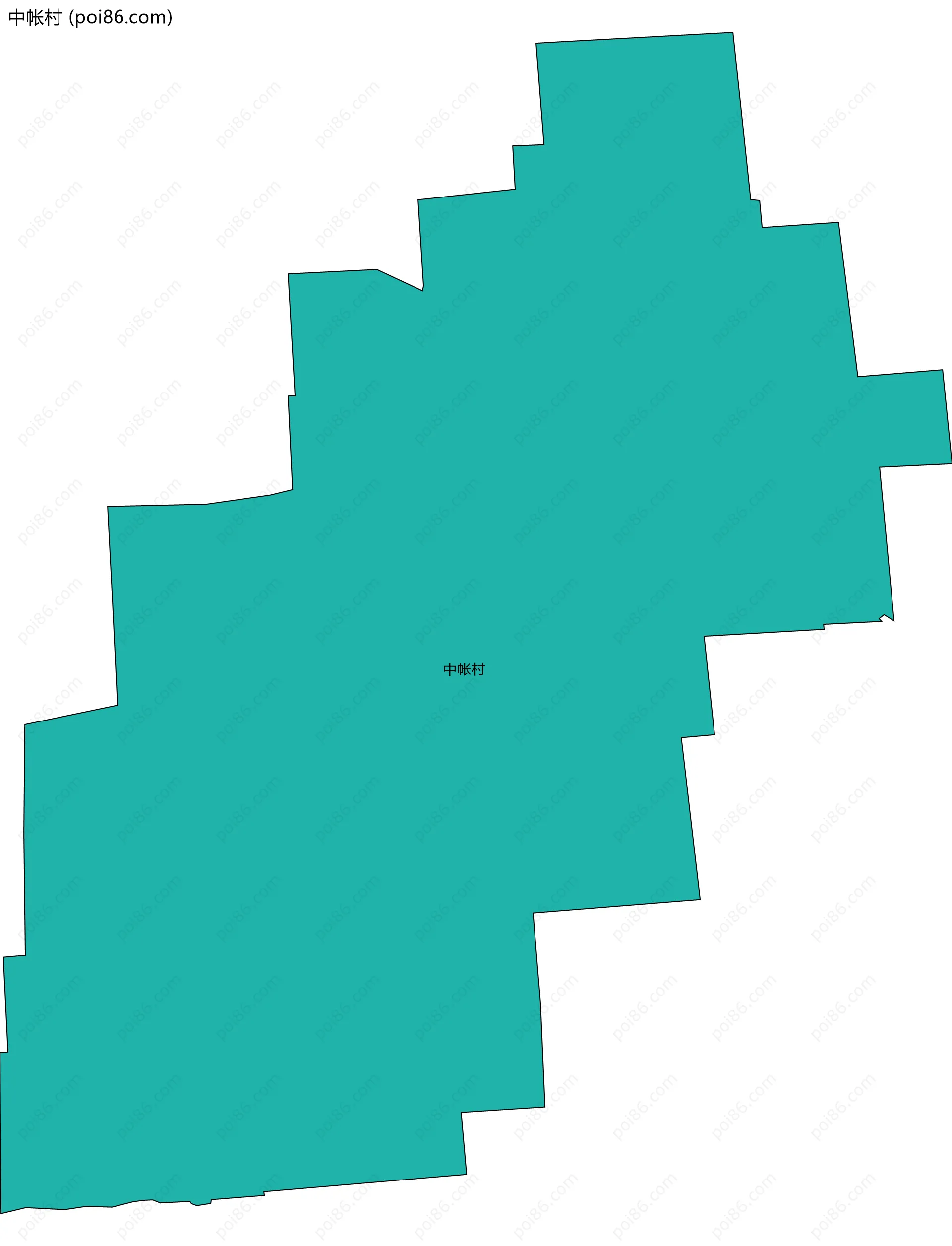 中帐村边界地图