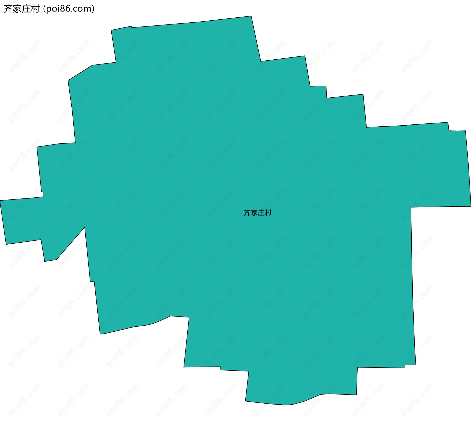 齐家庄村边界地图