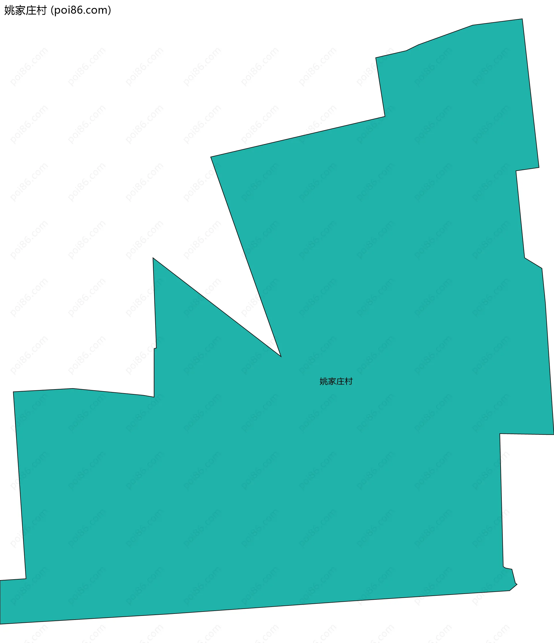 姚家庄村边界地图