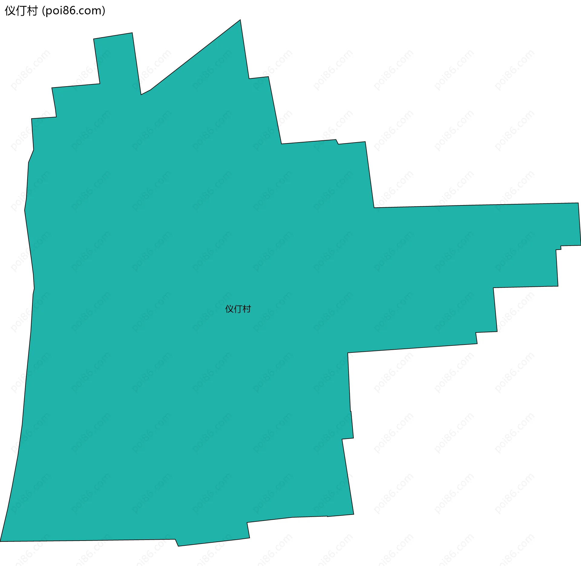 仪仃村边界地图