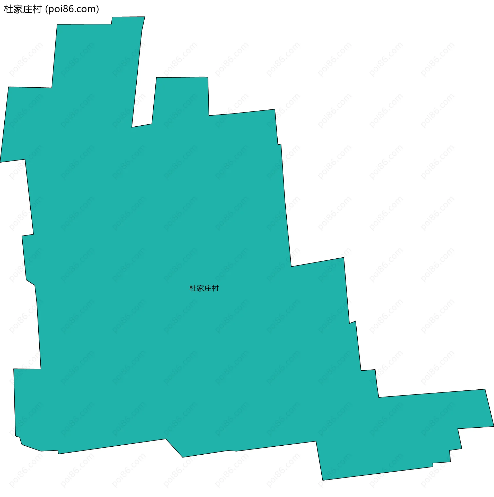 杜家庄村边界地图