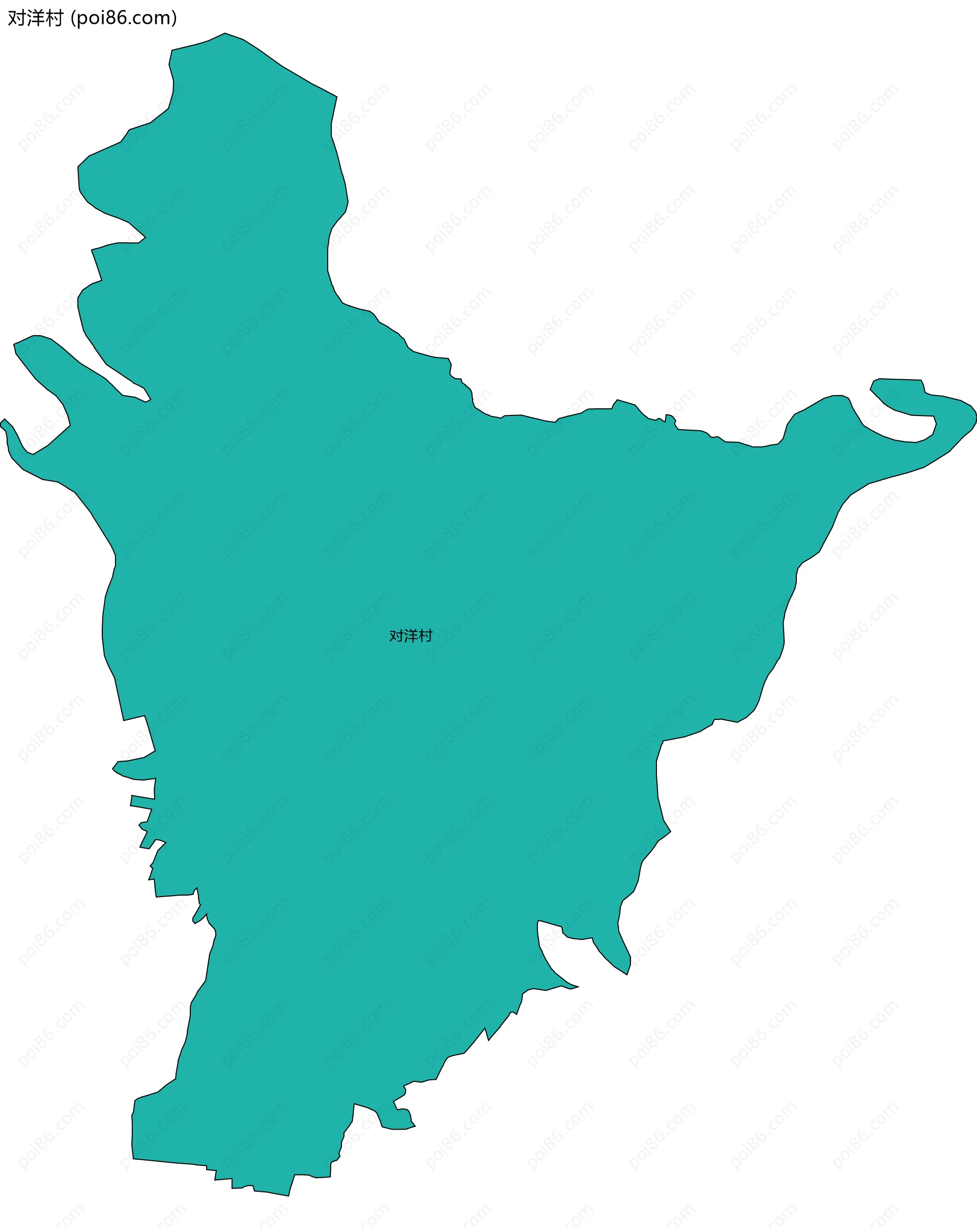 对洋村边界地图