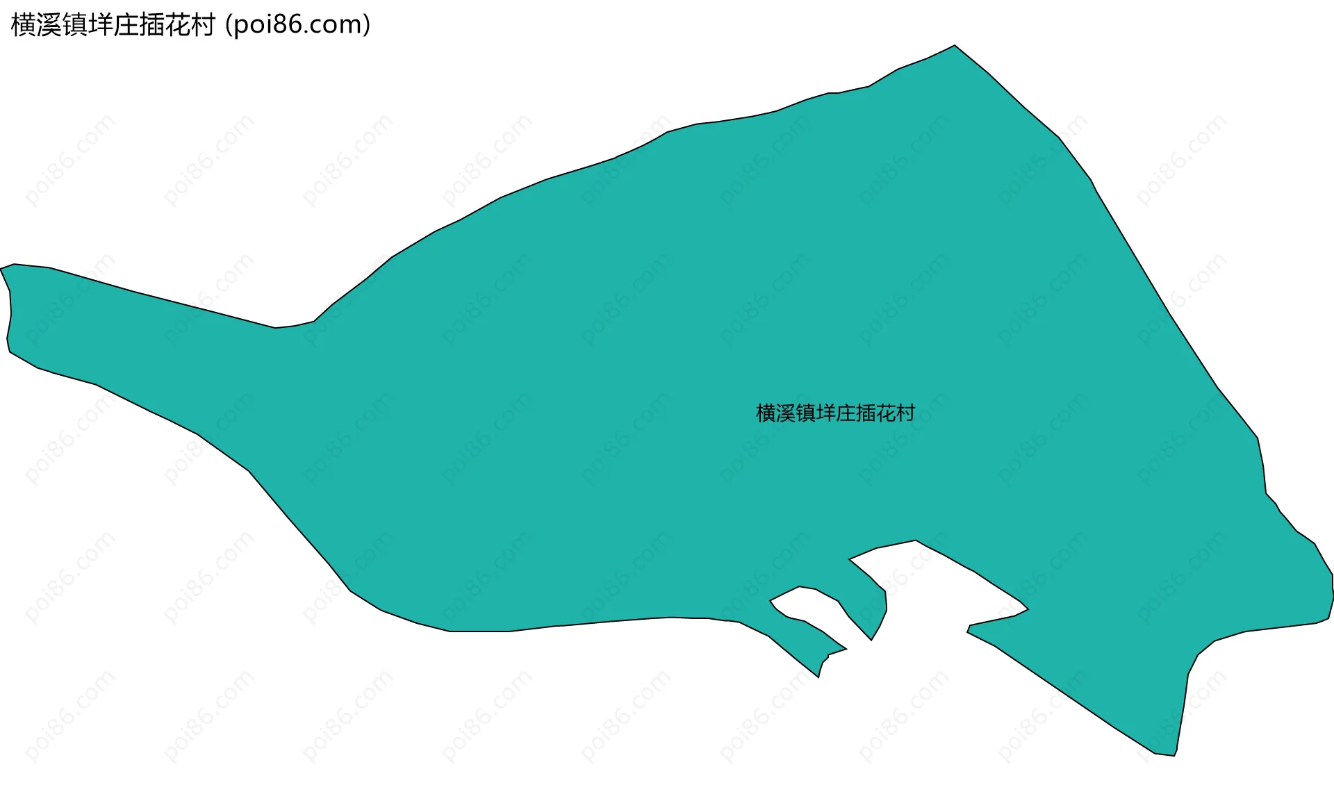 横溪镇垟庄插花村边界地图