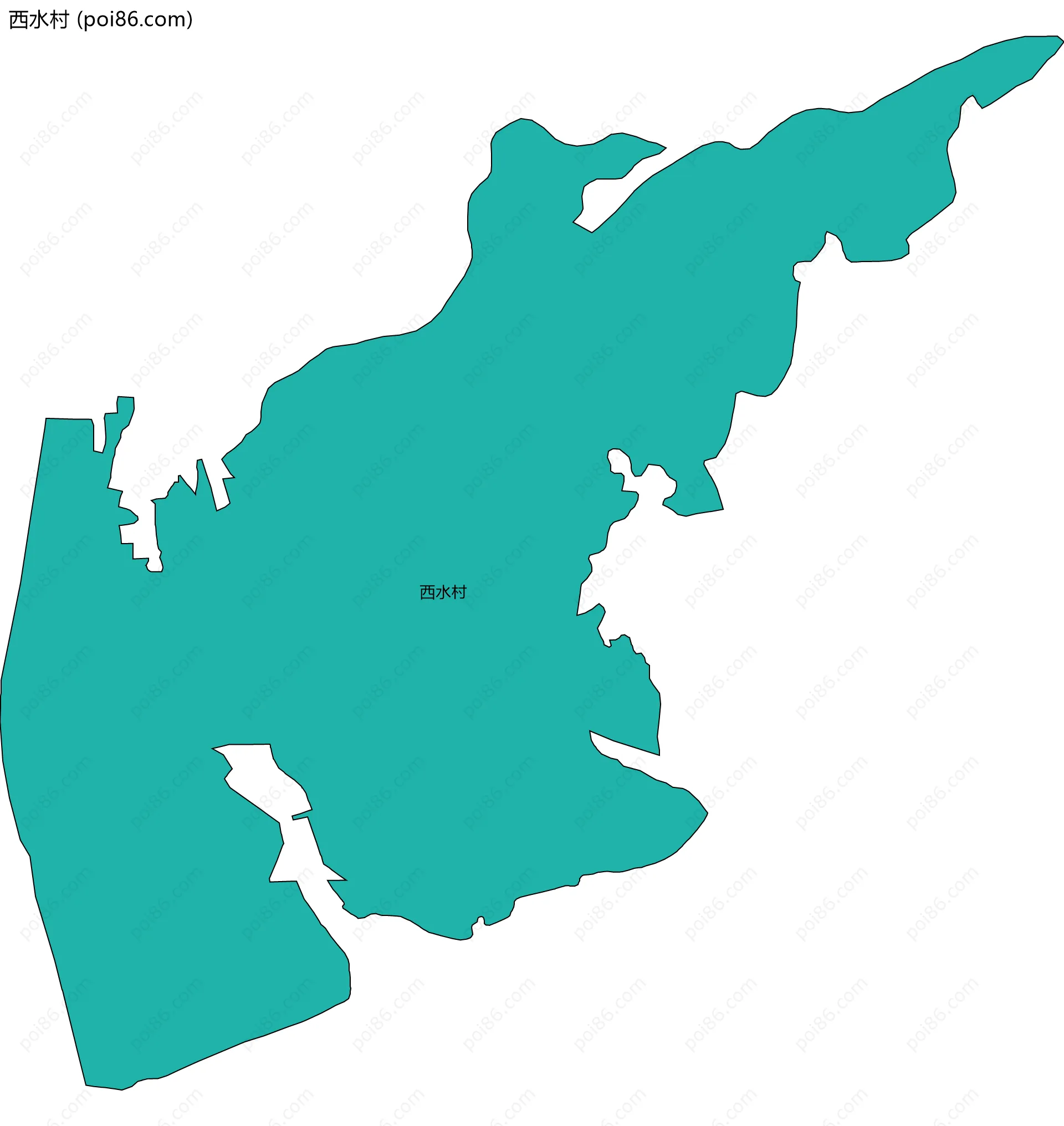 西水村边界地图