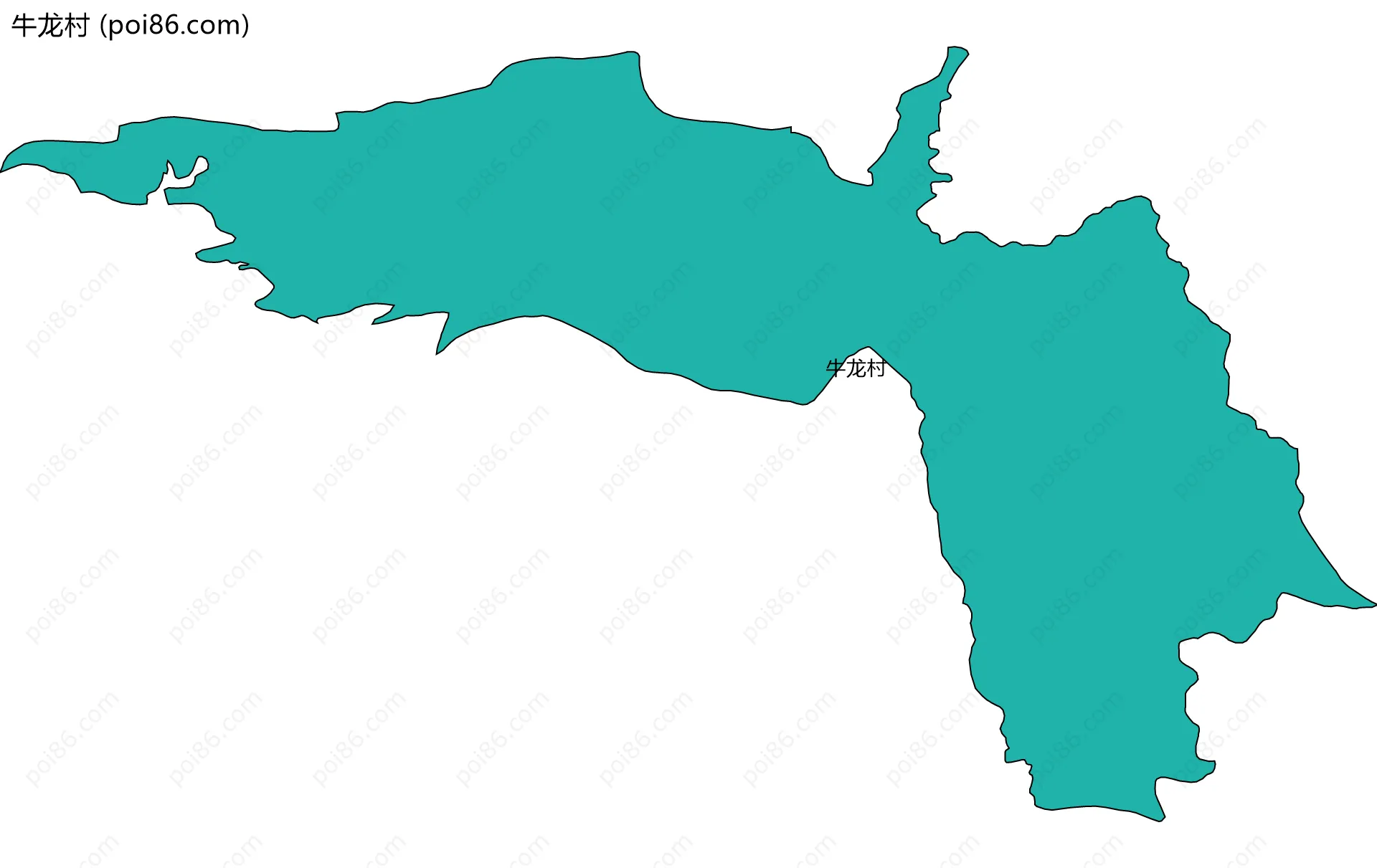 牛龙村边界地图