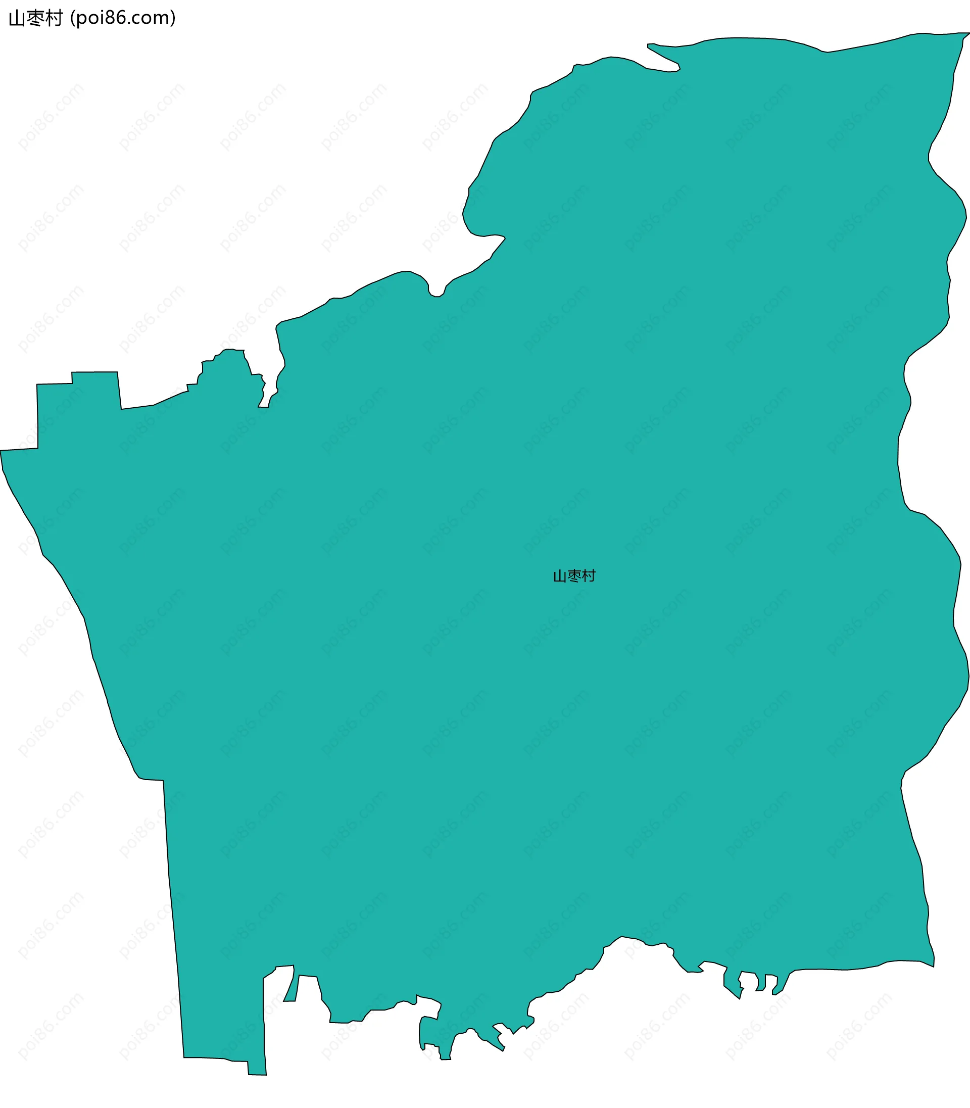 山枣村边界地图