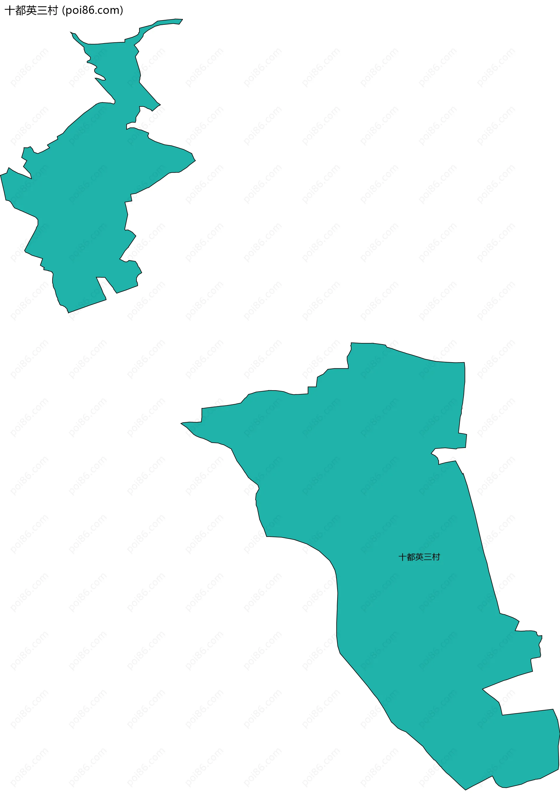 十都英三村边界地图