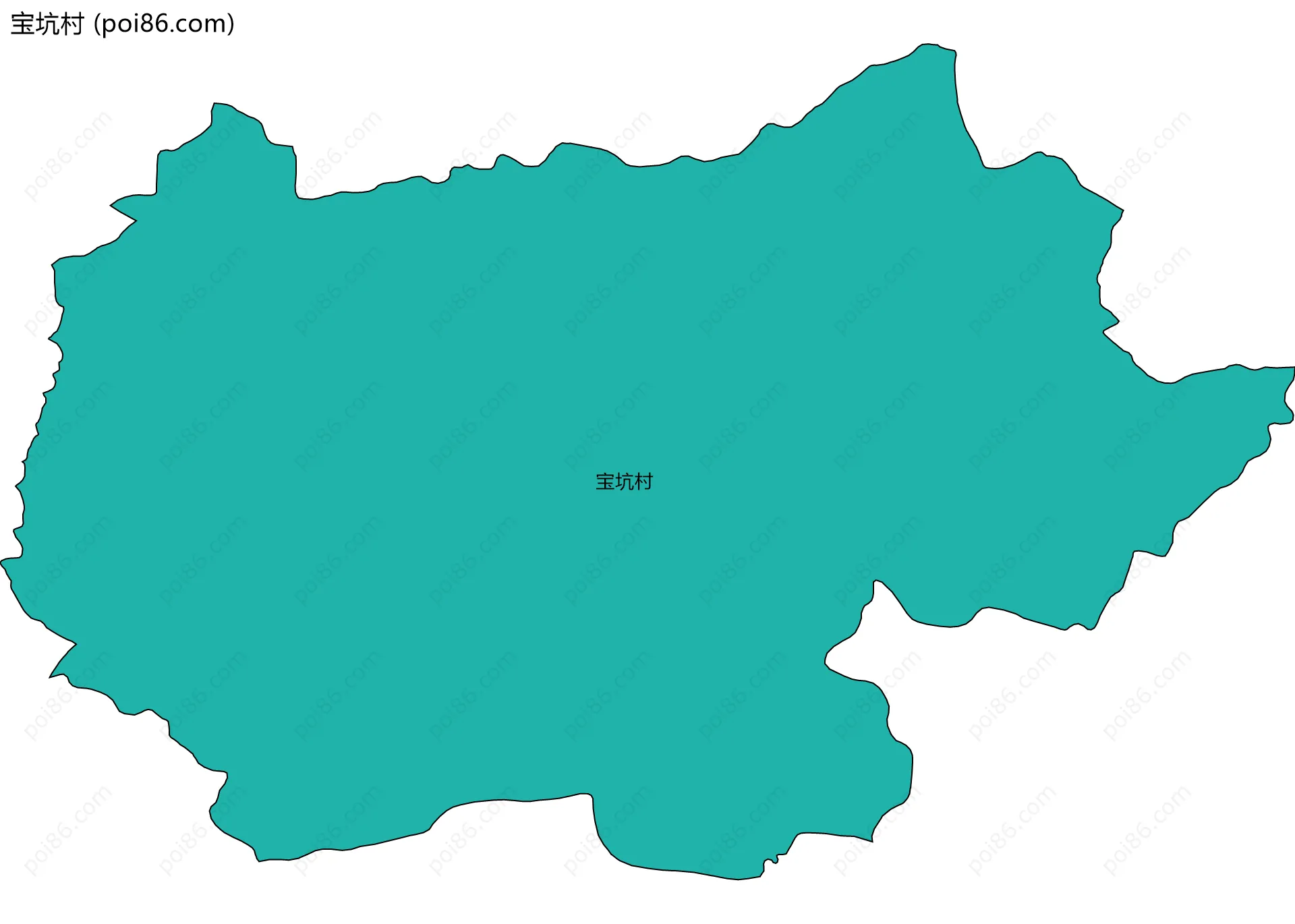 宝坑村边界地图