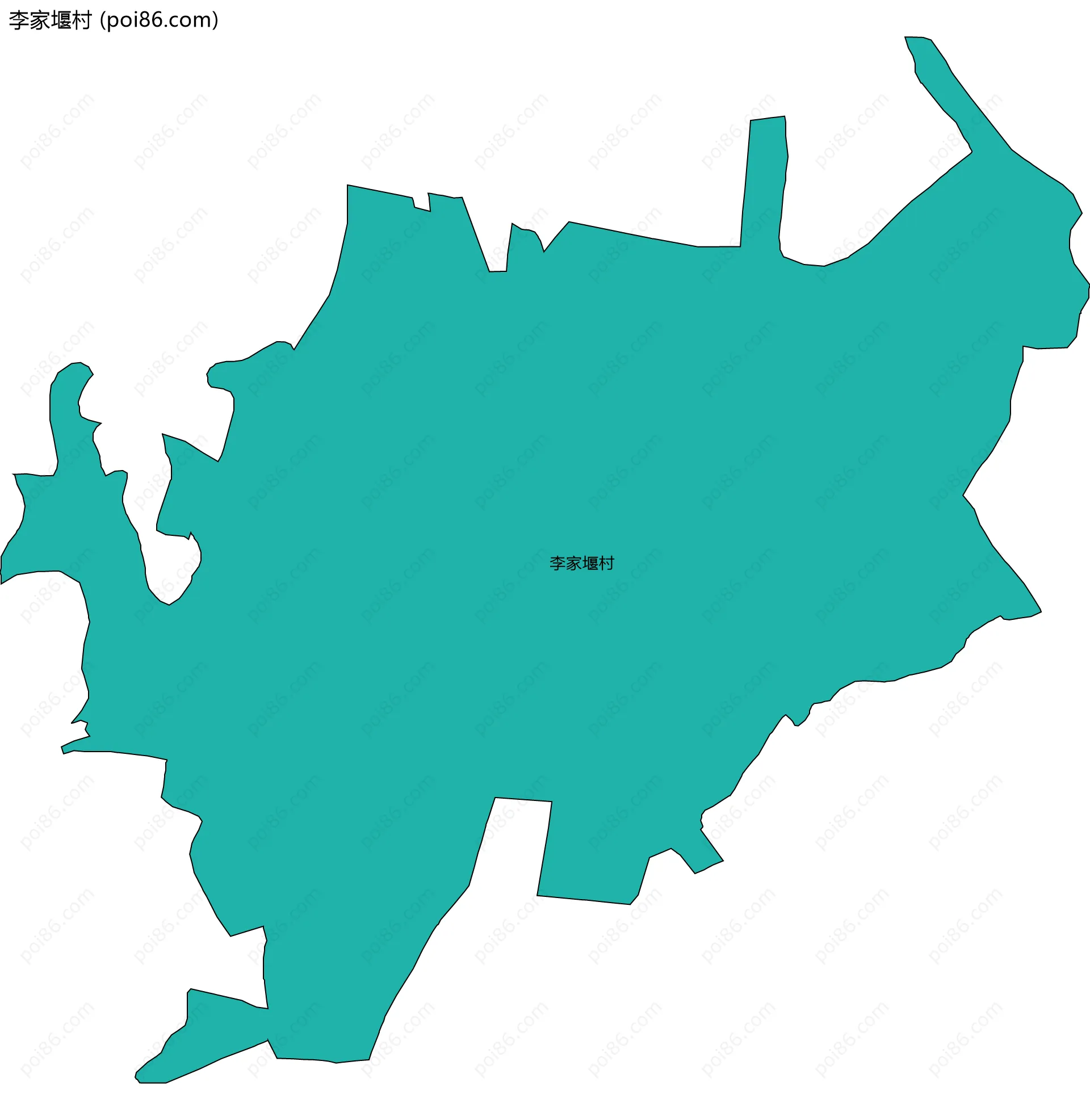 李家堰村边界地图