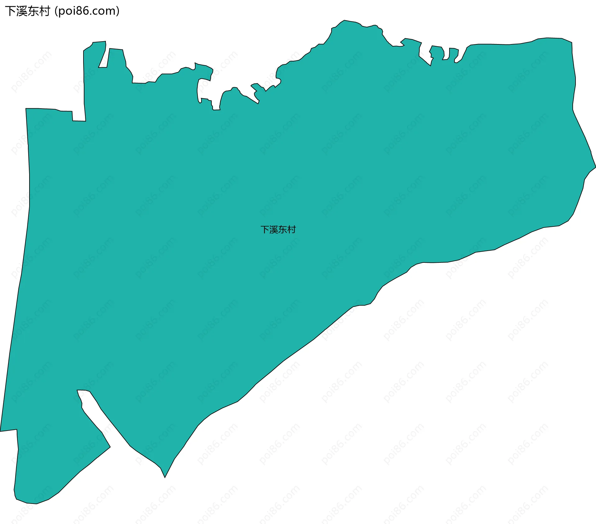 下溪东村边界地图