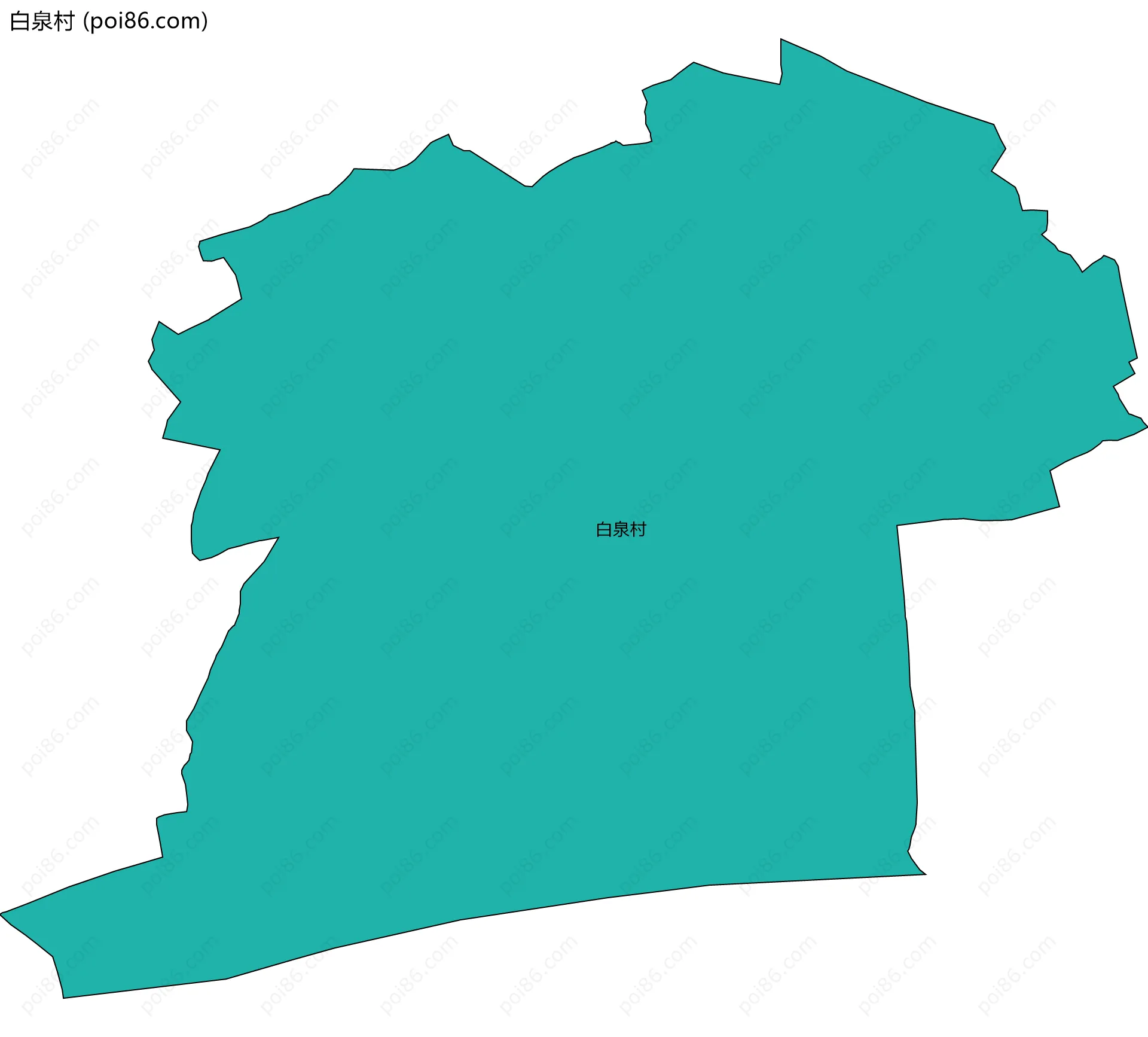 白泉村边界地图