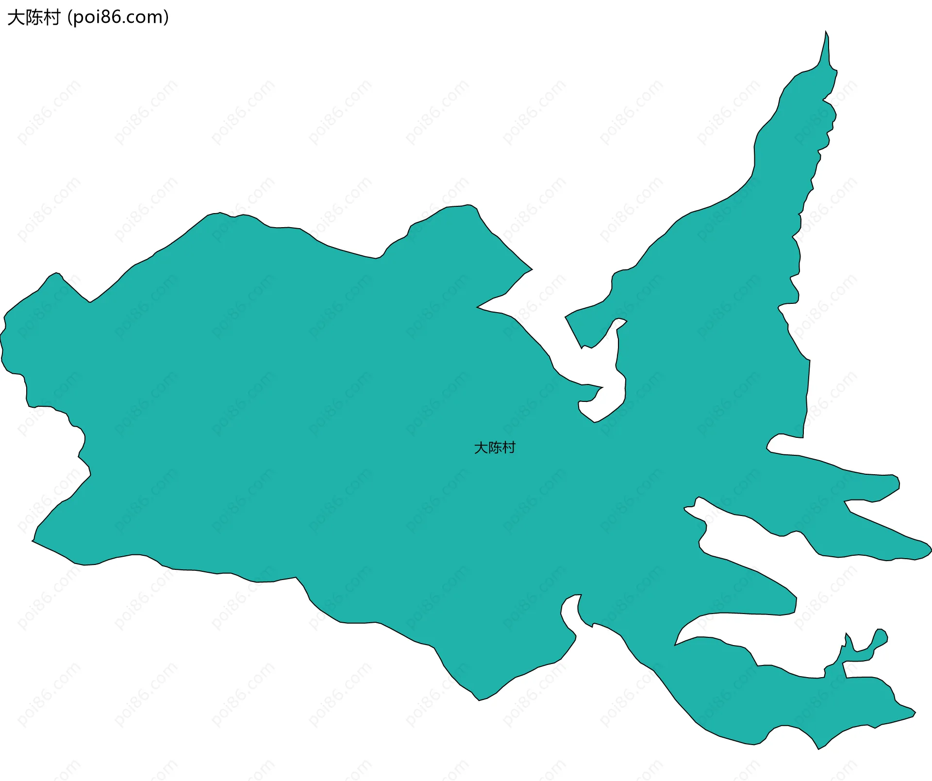 大陈村边界地图