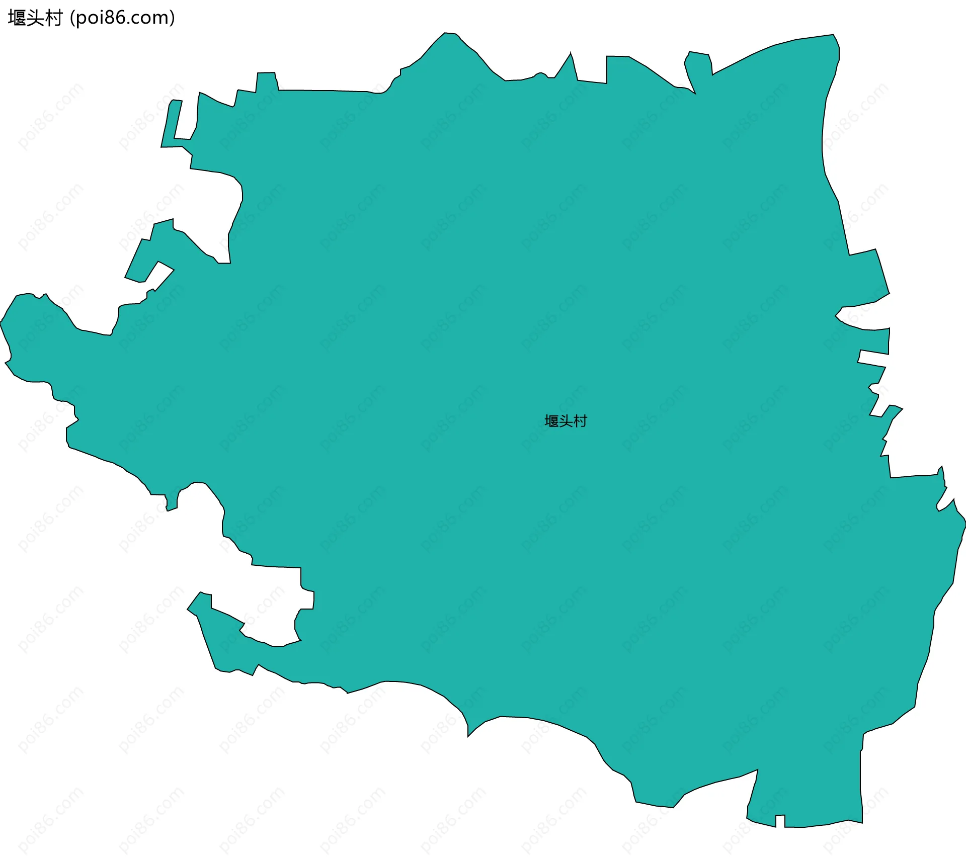 堰头村边界地图