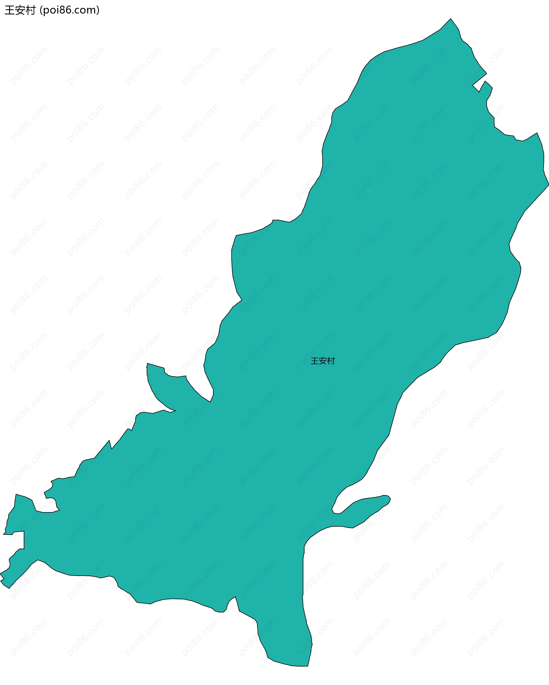 王安村边界地图