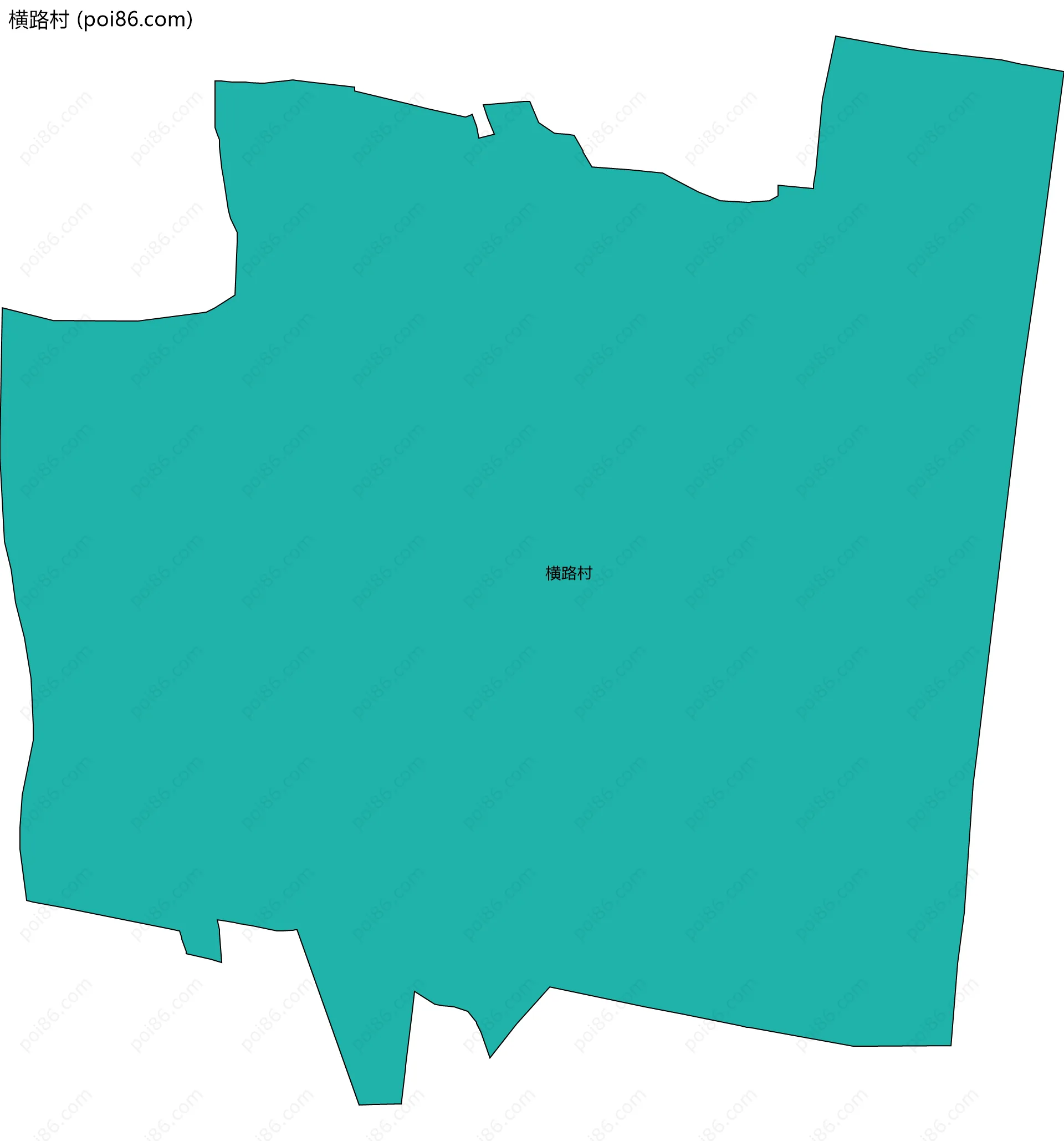 横路村边界地图