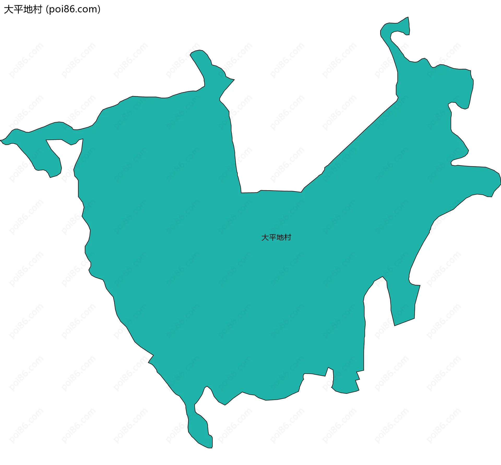 大平地村边界地图