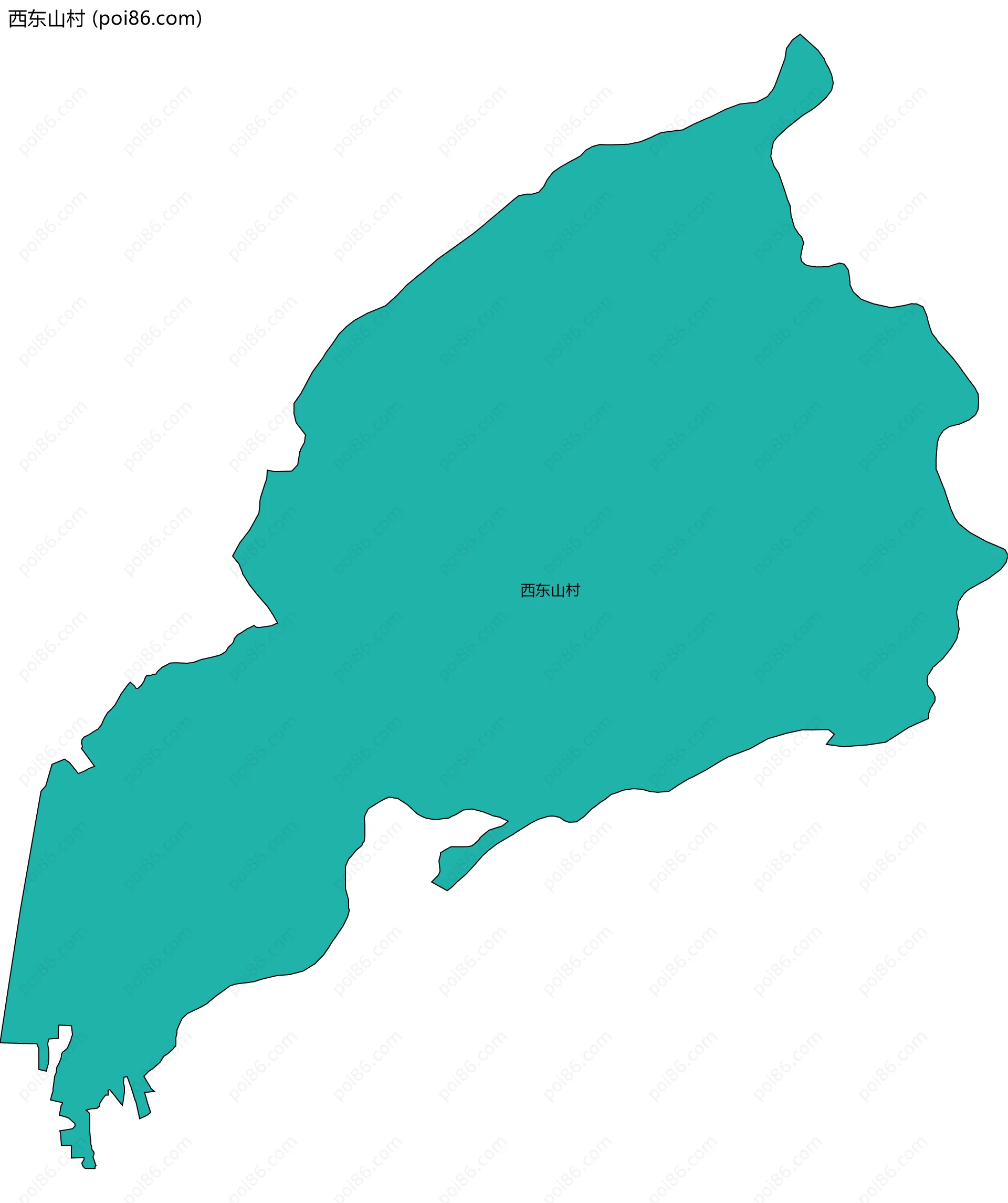 西东山村边界地图