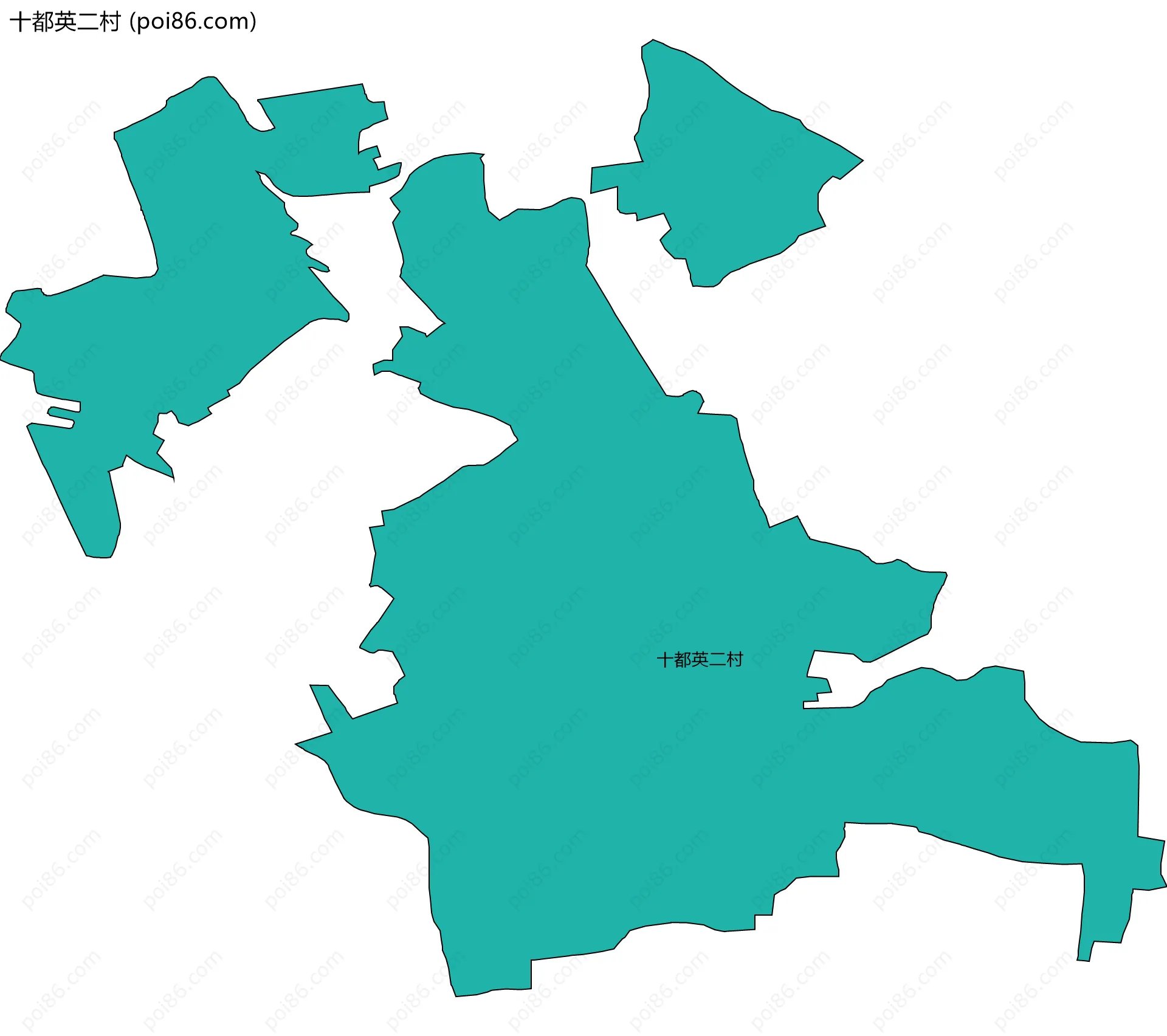 十都英二村边界地图