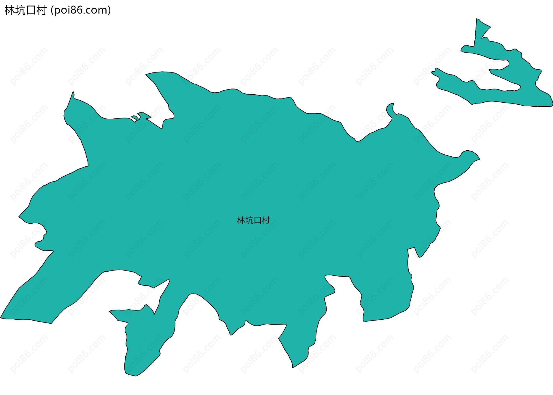 林坑口村边界地图