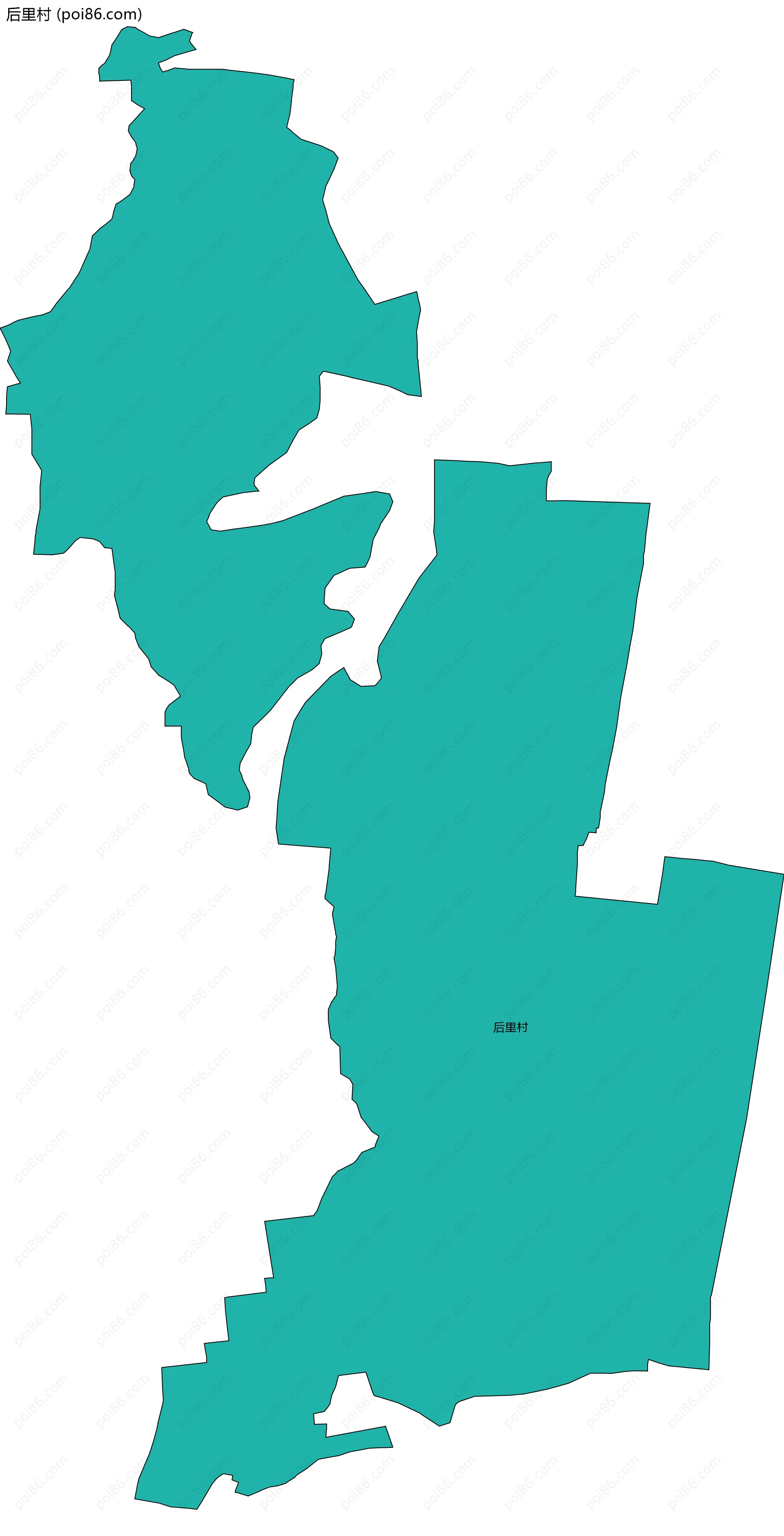 后里村边界地图