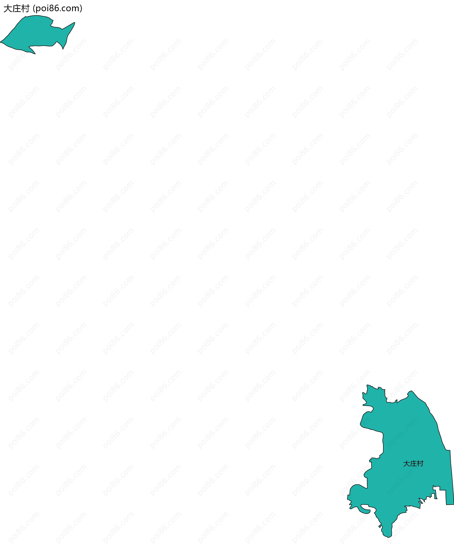 大庄村边界地图