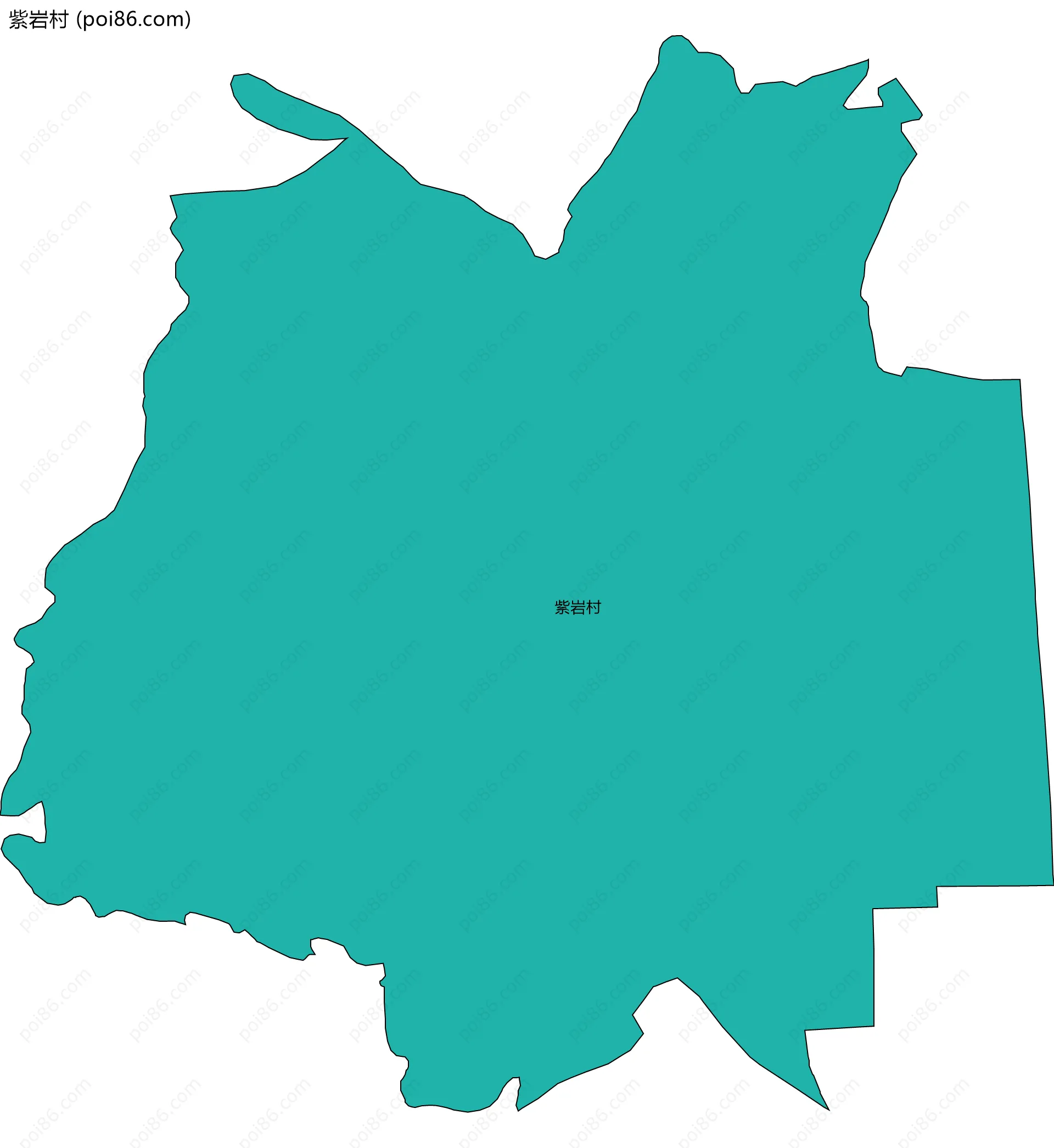 紫岩村边界地图
