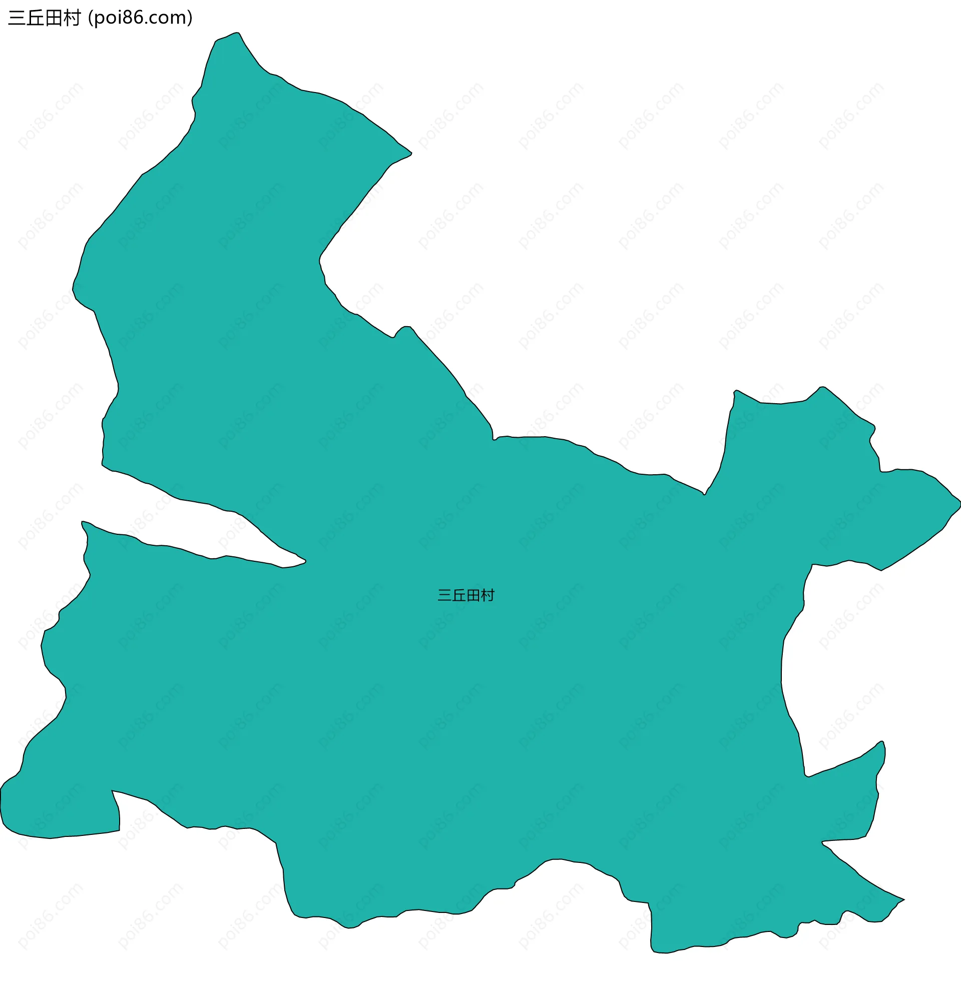 三丘田村边界地图