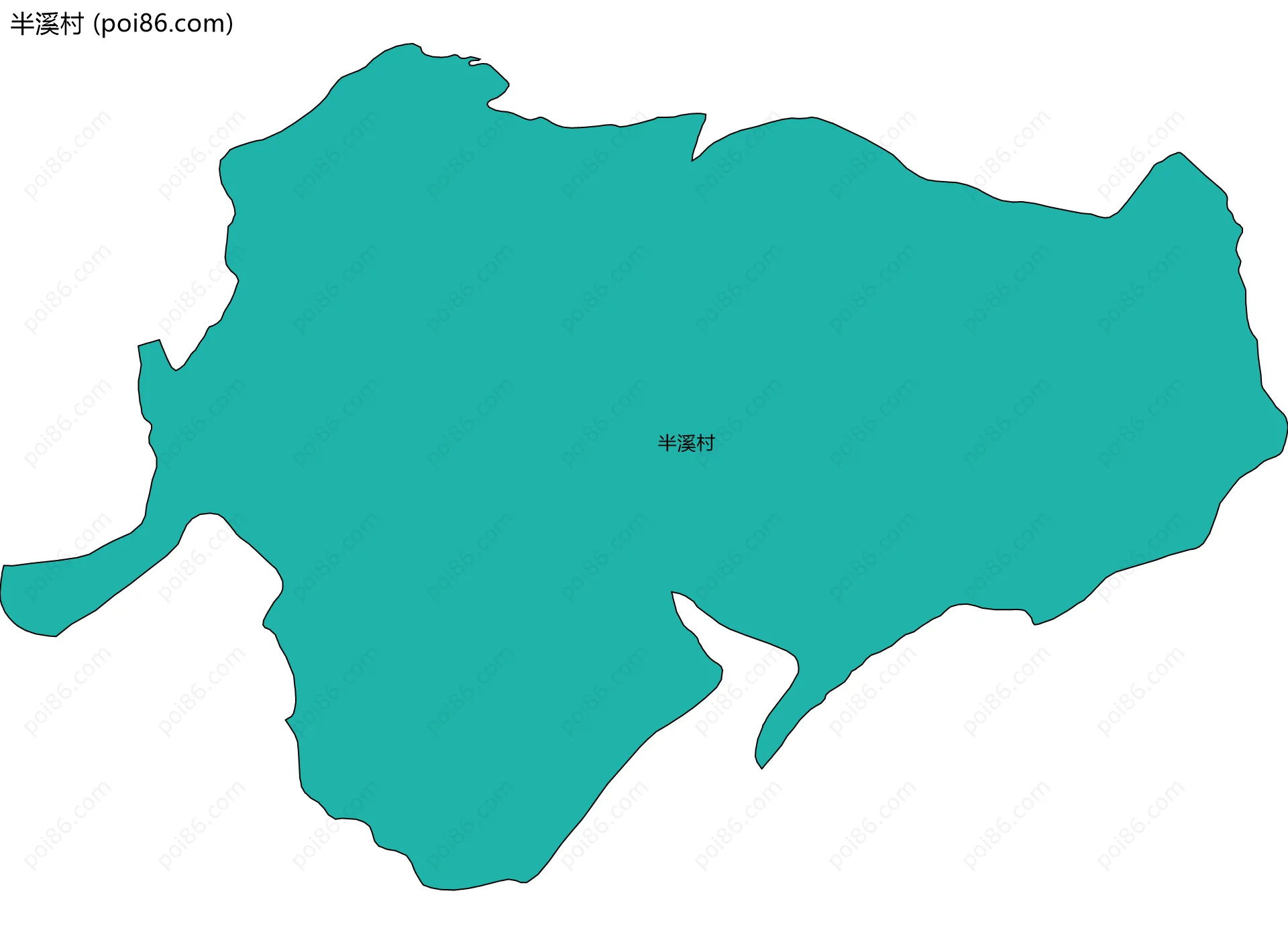 半溪村边界地图