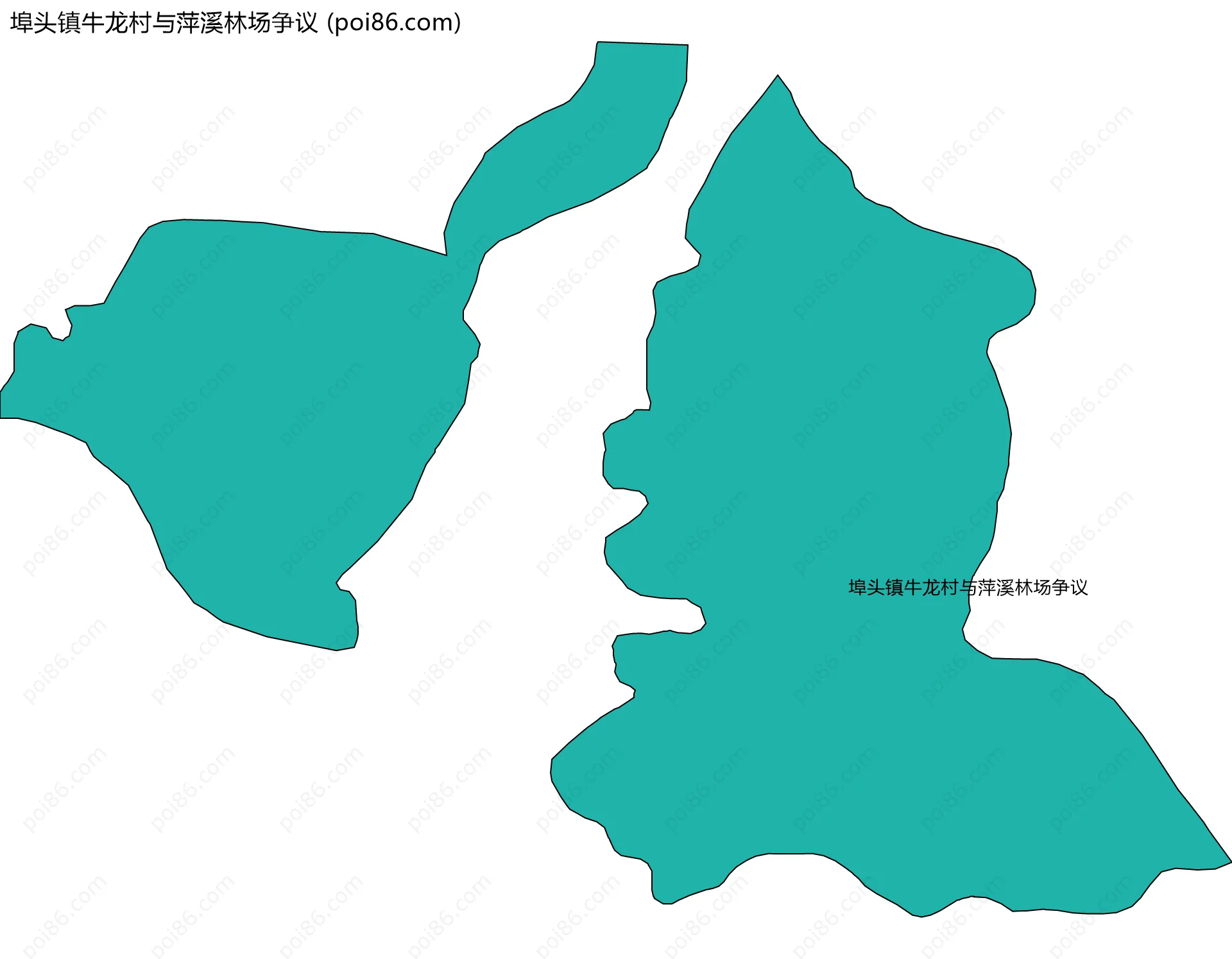 埠头镇牛龙村与萍溪林场争议边界地图