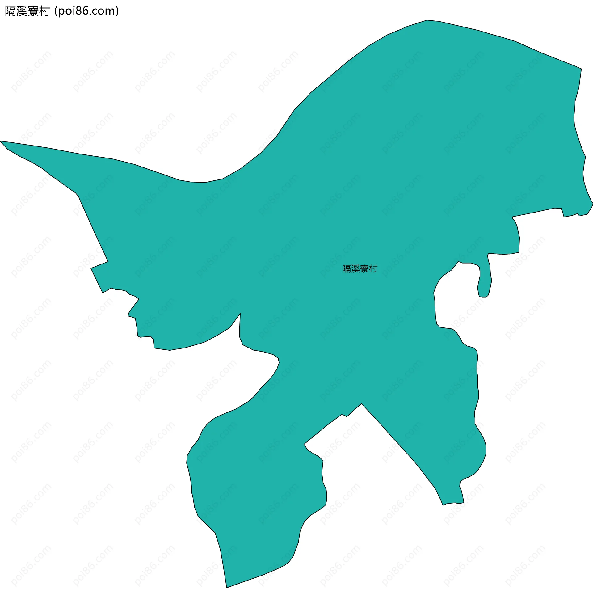 隔溪寮村边界地图