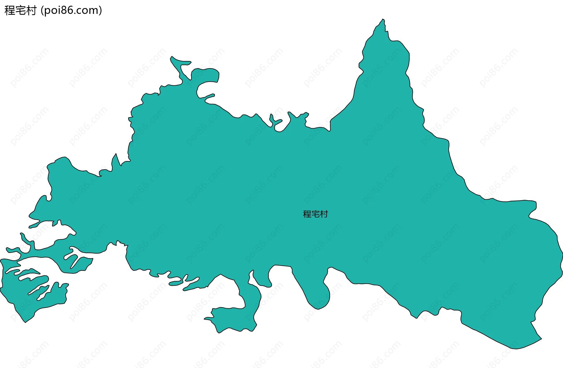 程宅村边界地图