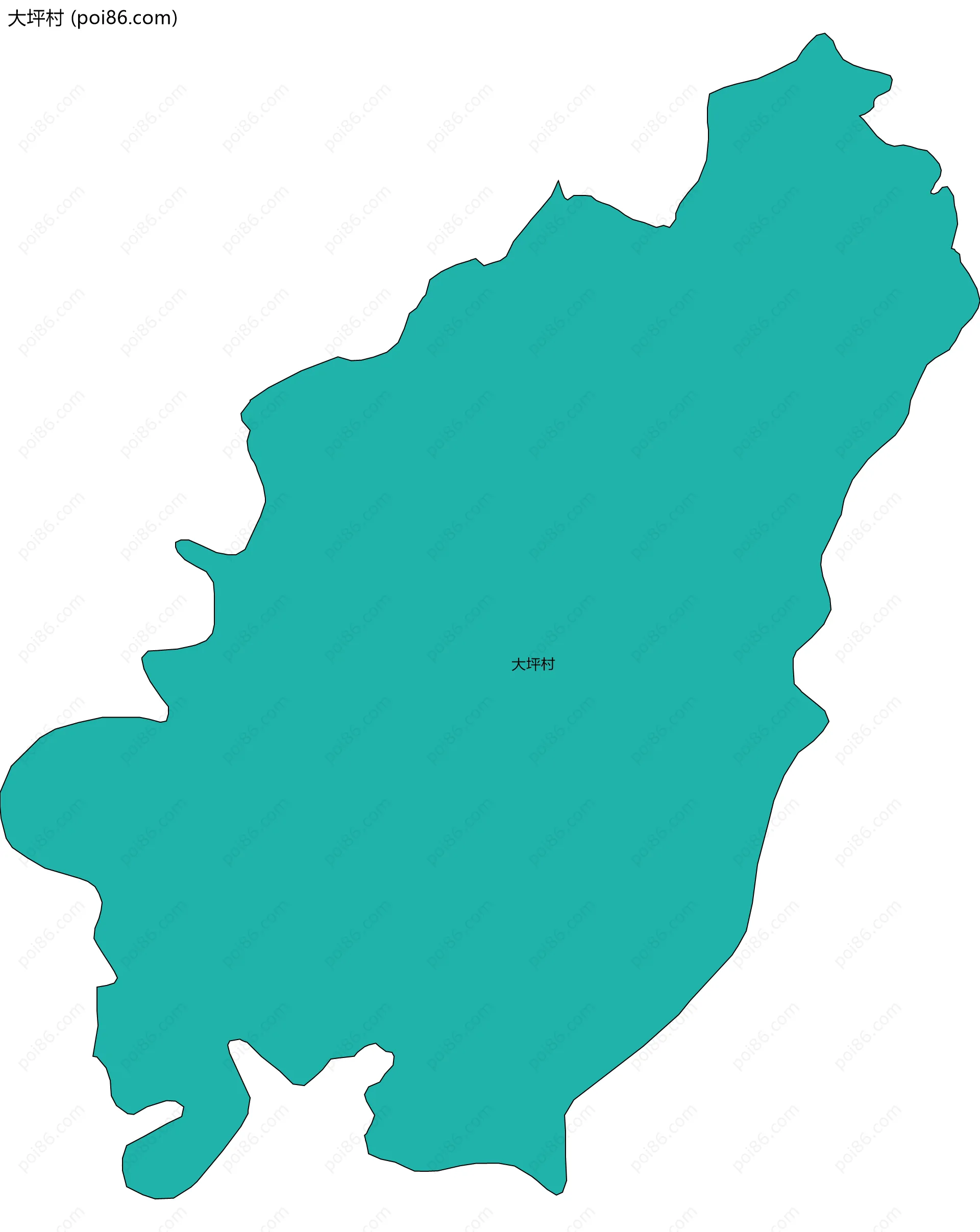 大坪村边界地图