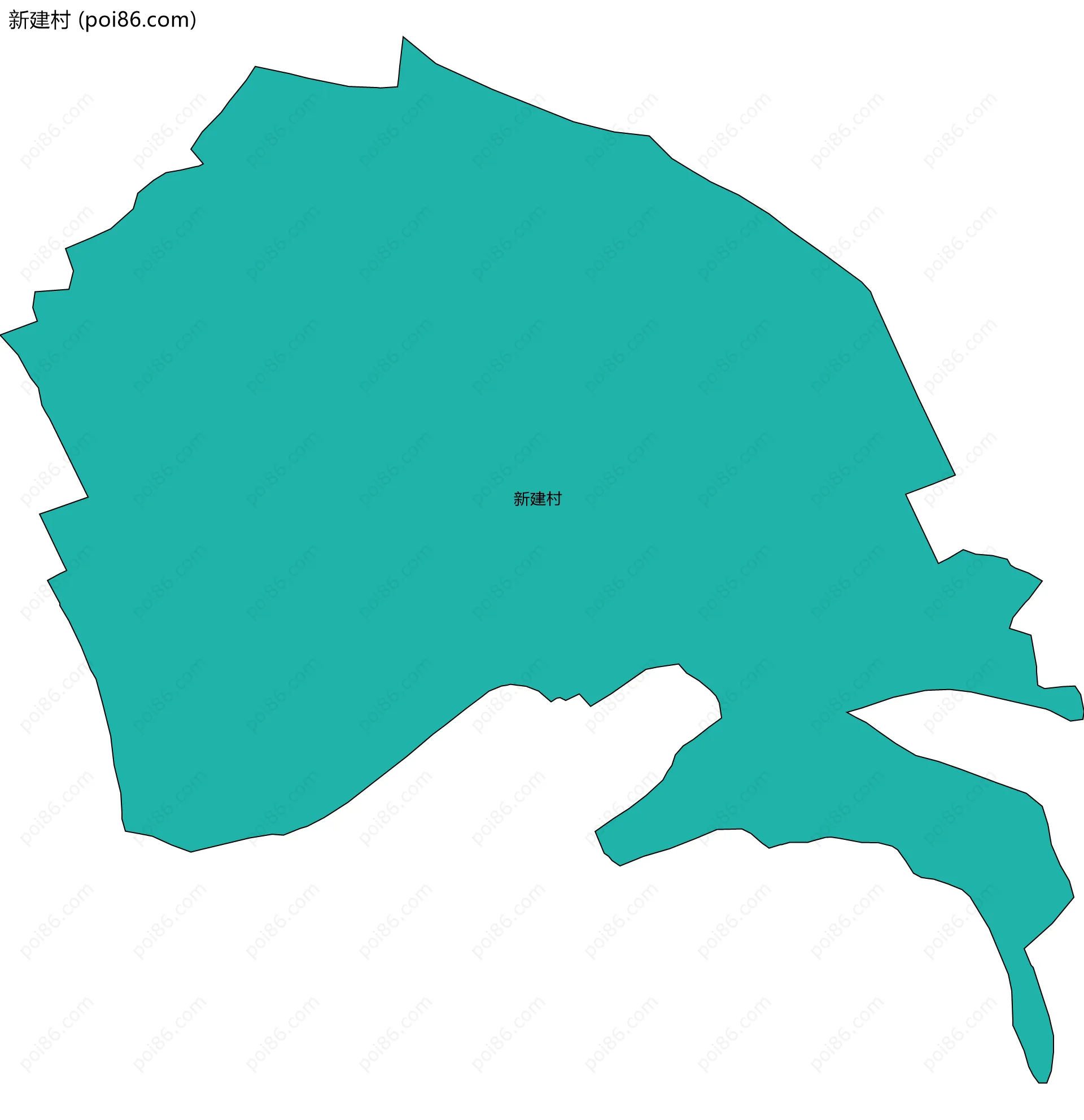 新建村边界地图
