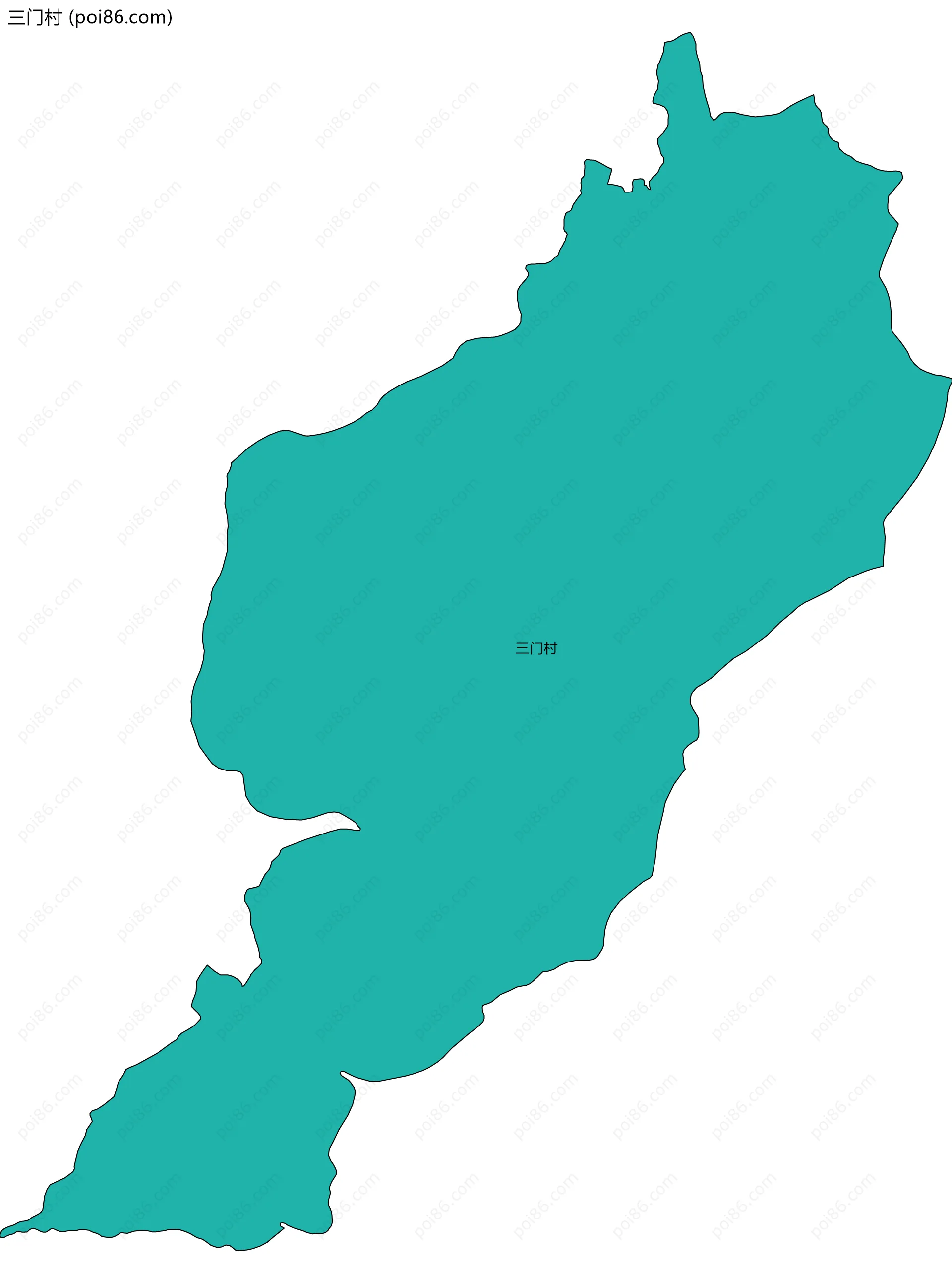 三门村边界地图