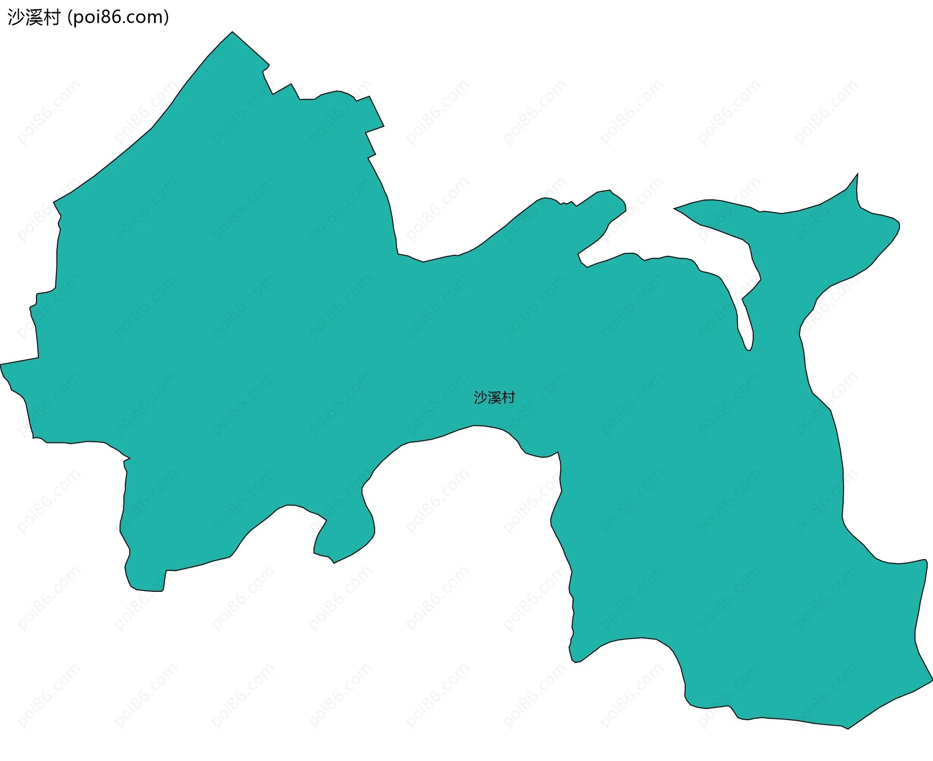 沙溪村边界地图