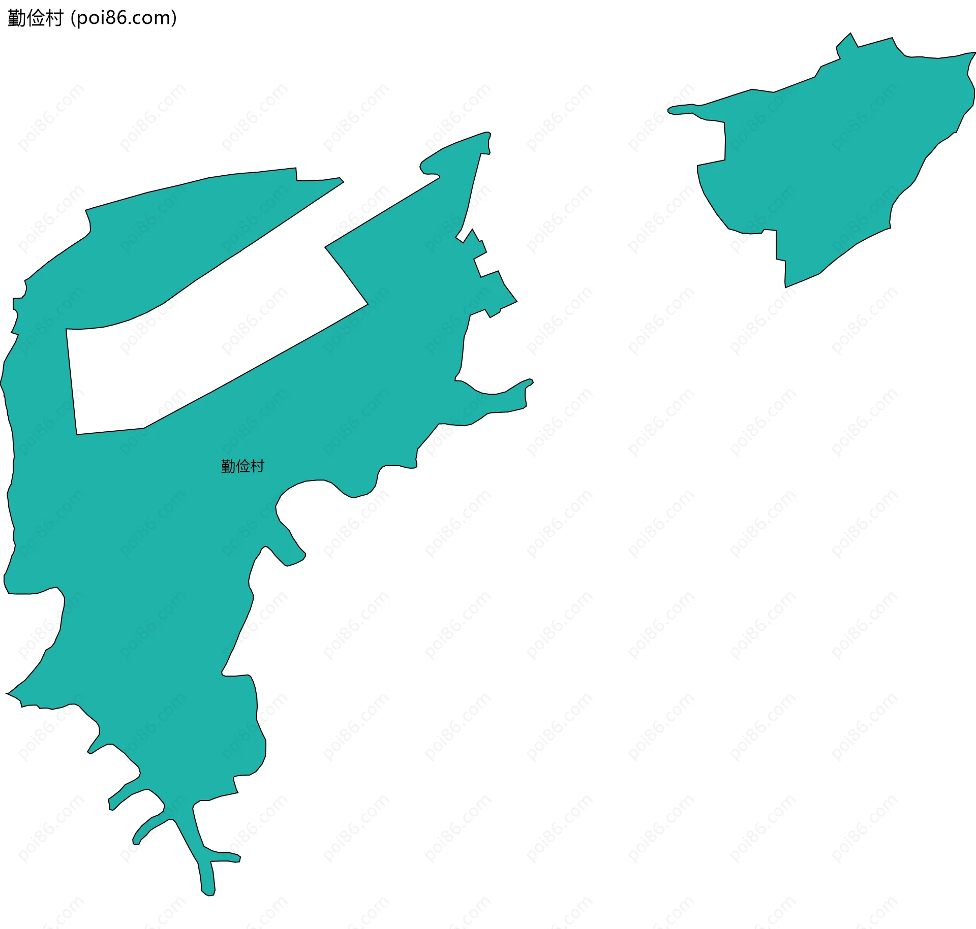 勤俭村边界地图