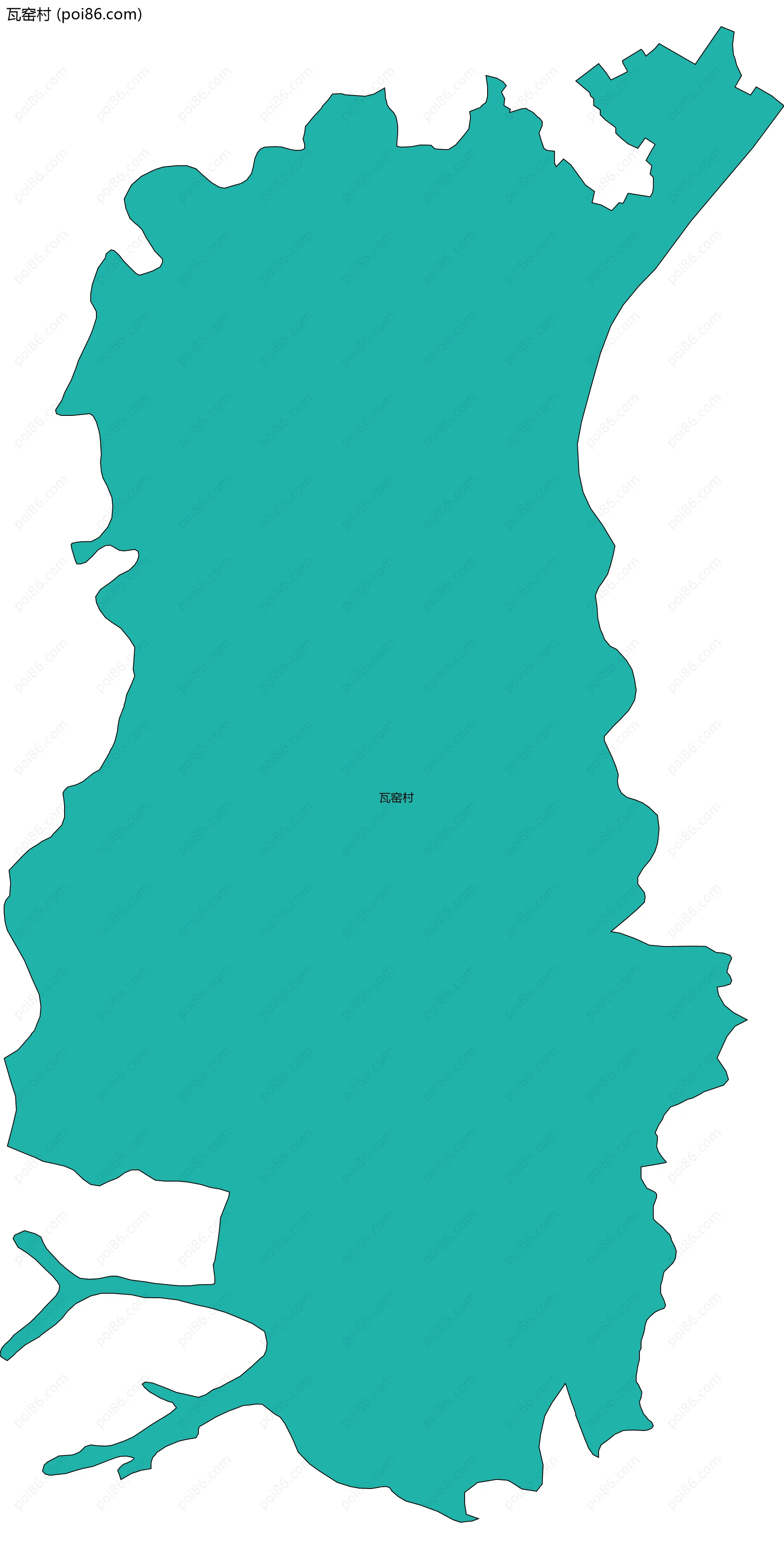 瓦窑村边界地图