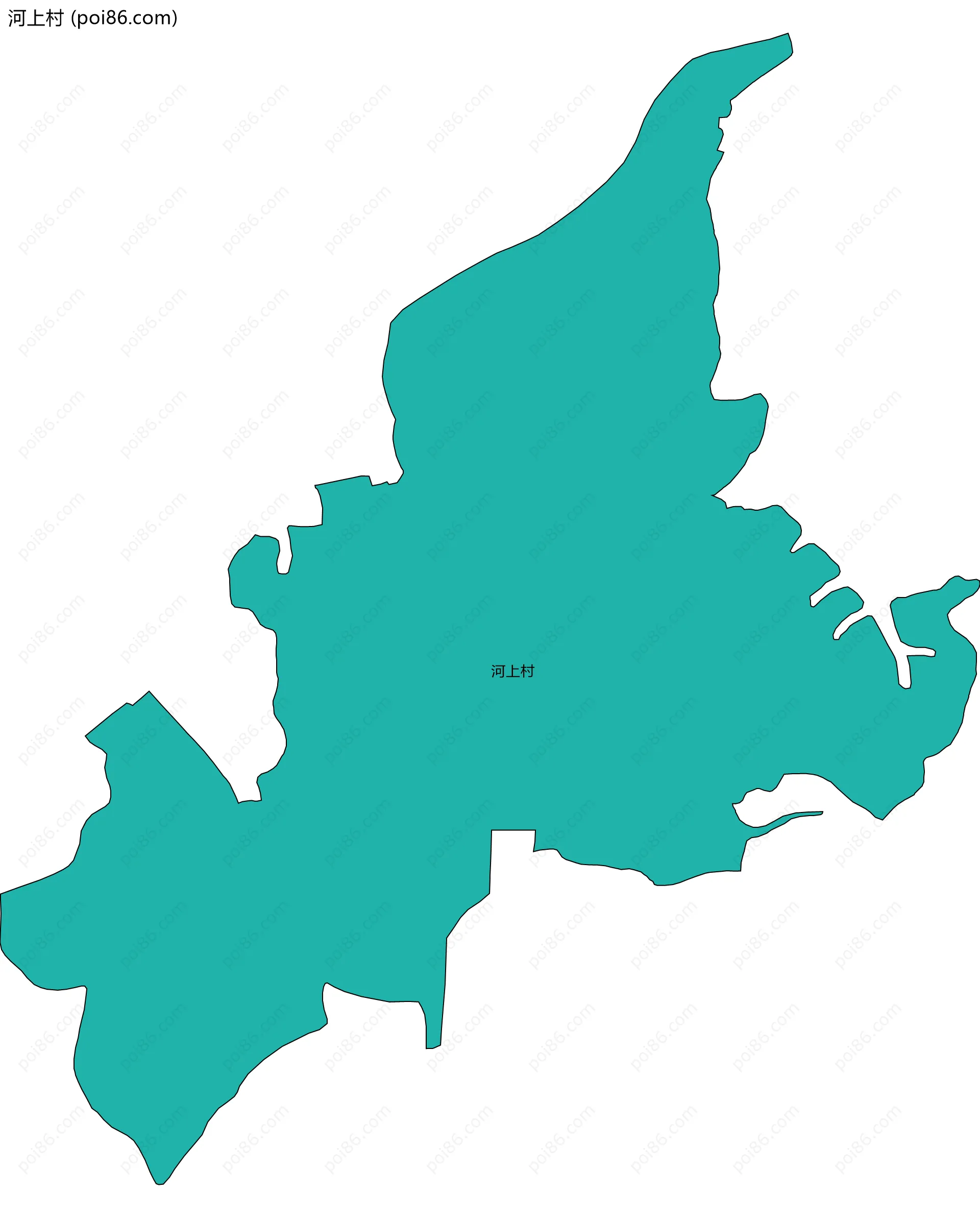 河上村边界地图