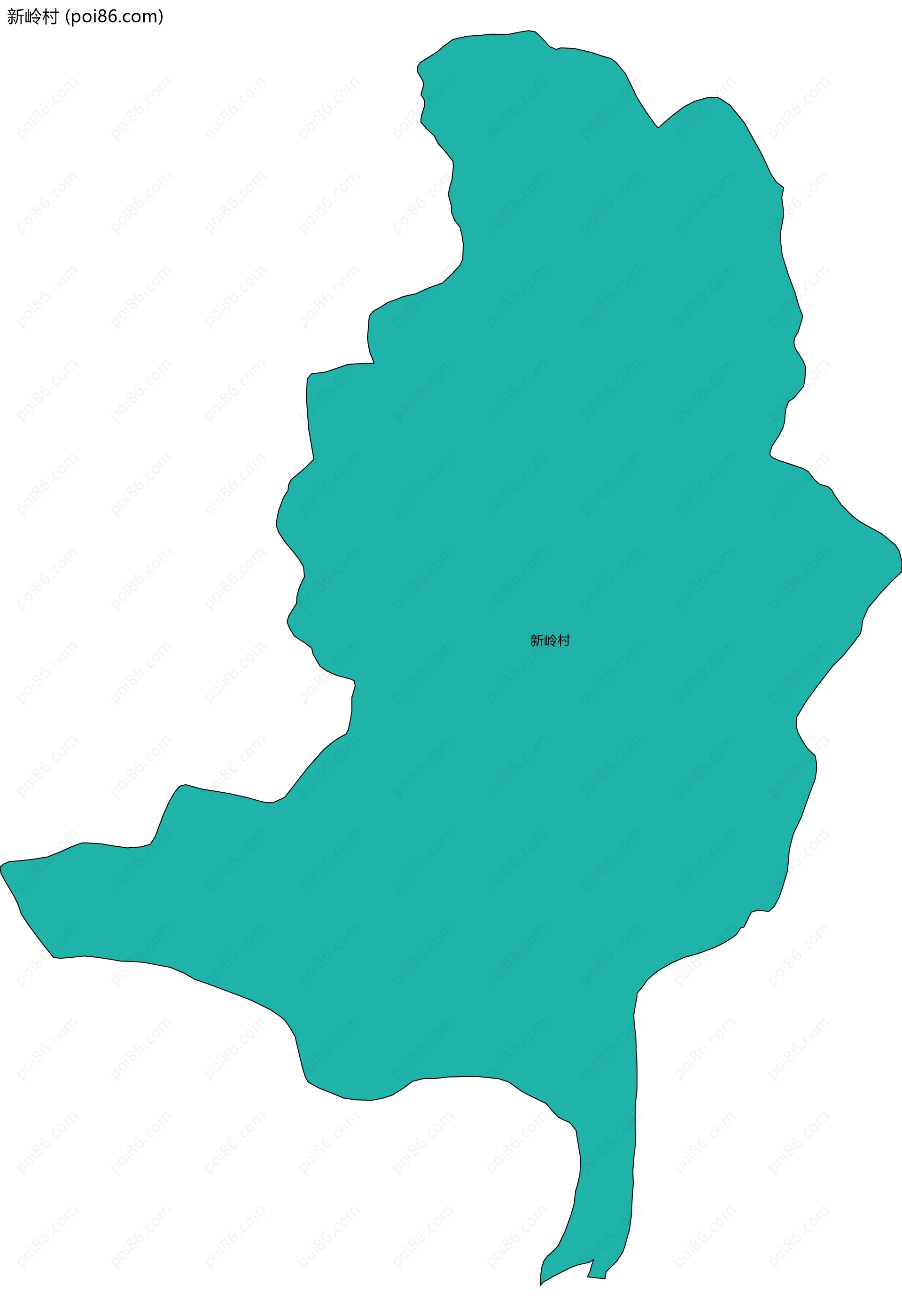 新岭村边界地图