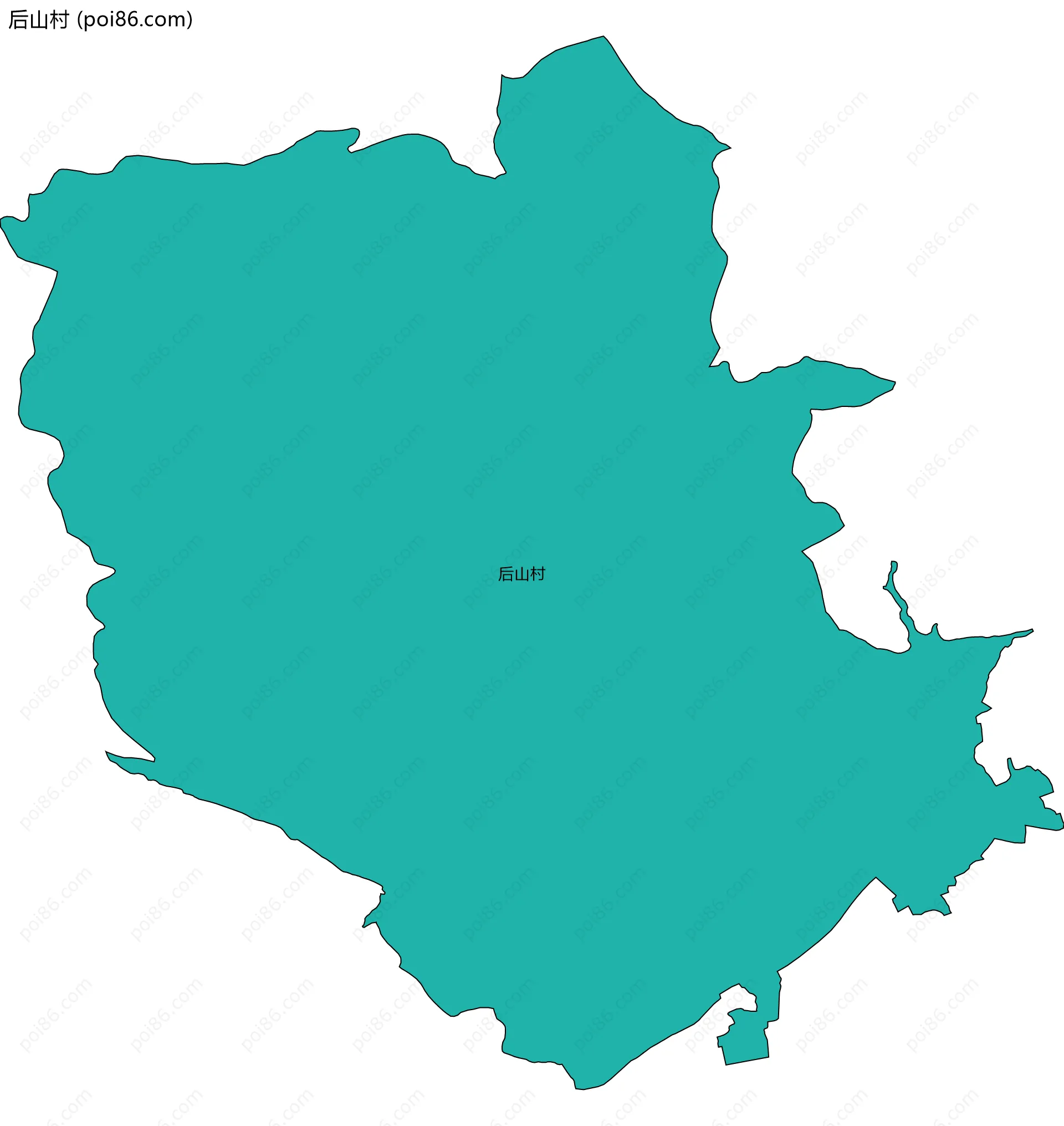 后山村边界地图