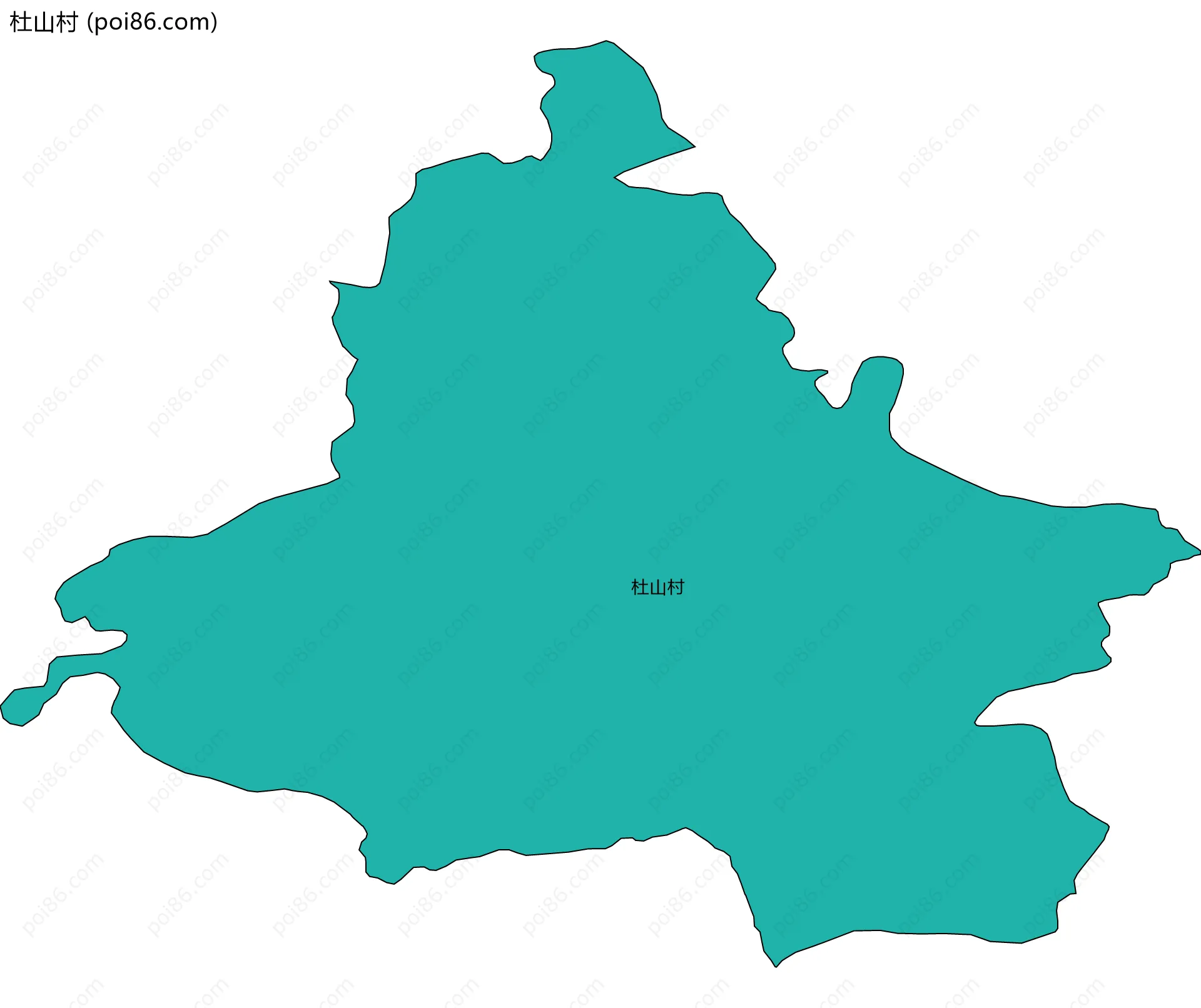 杜山村边界地图