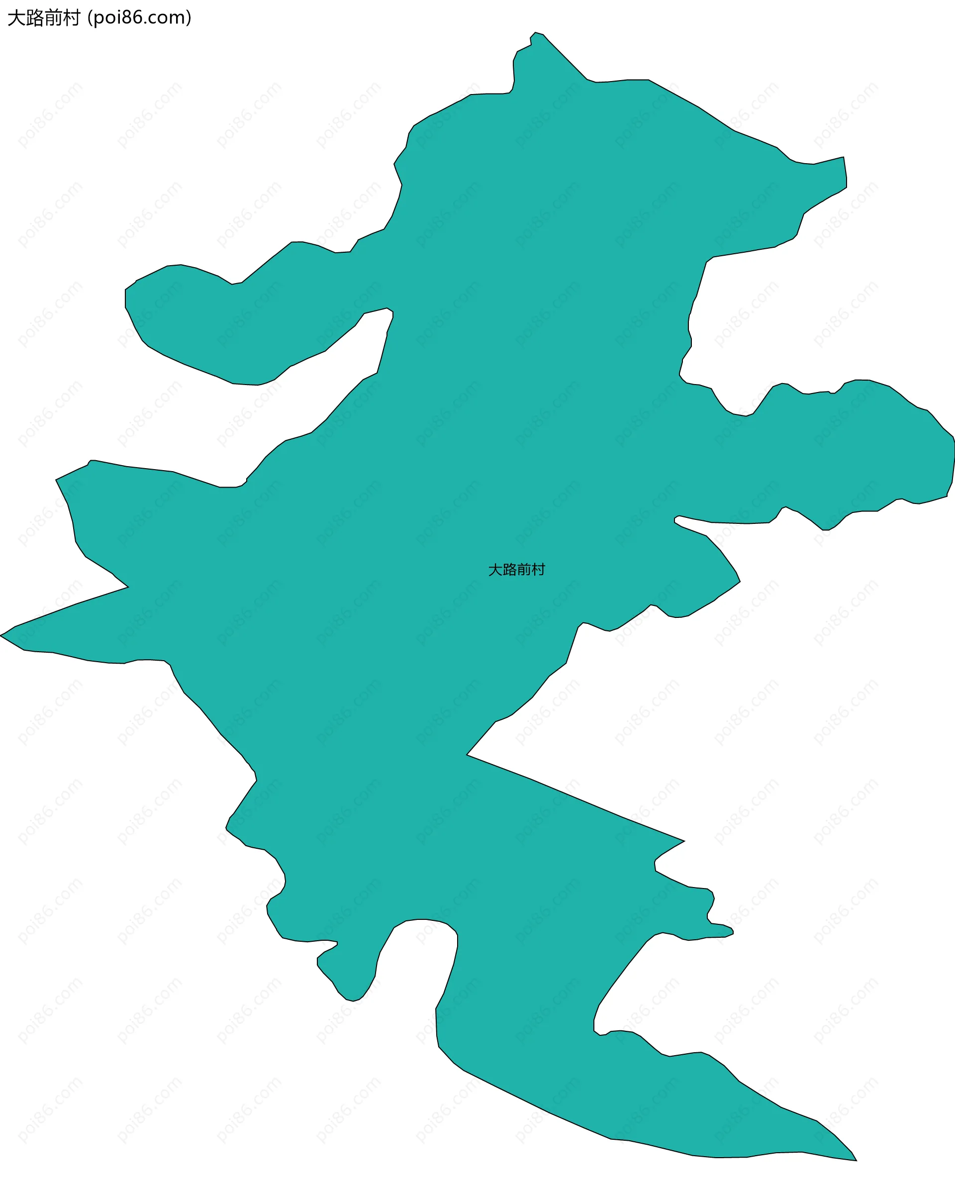大路前村边界地图