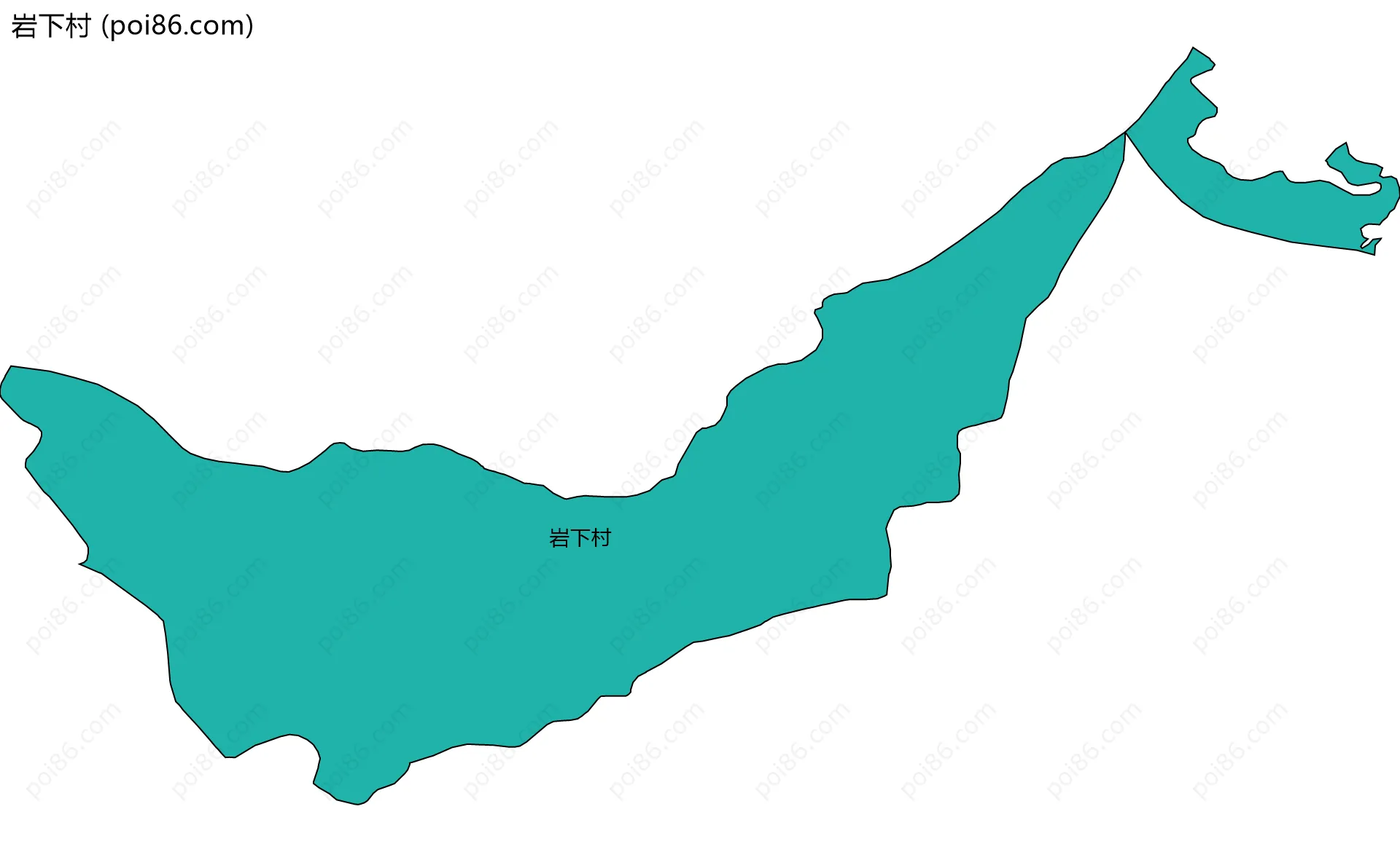 岩下村边界地图