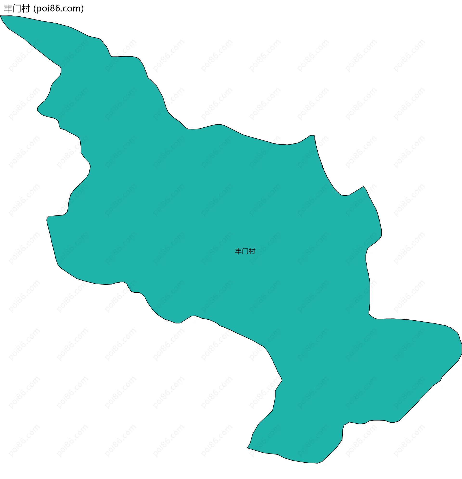 丰门村边界地图